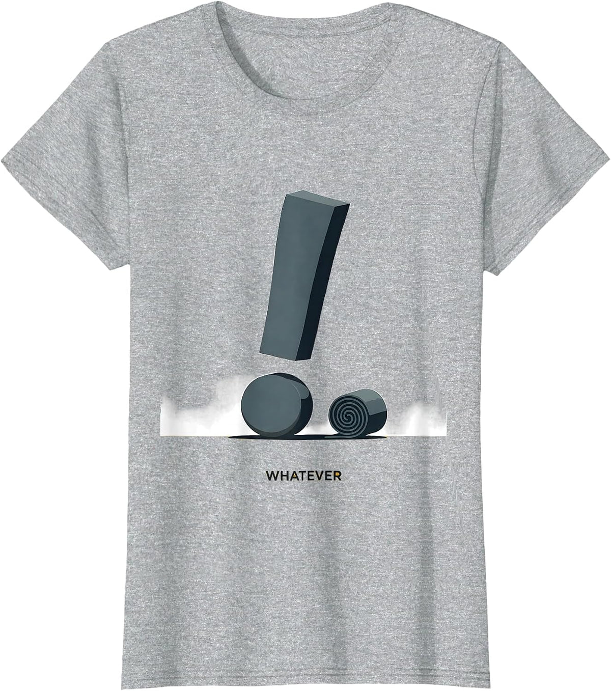 Women's Whatever Editorial Conceptual Grammar Police Humor T-Shirt - Heather Grey