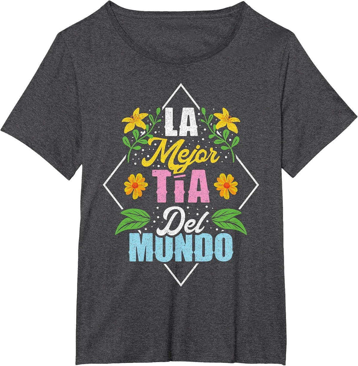 Tía Camiseta Regalos Día de la Madre La Mejor Tia T-Shirt - Dark Heather Grey