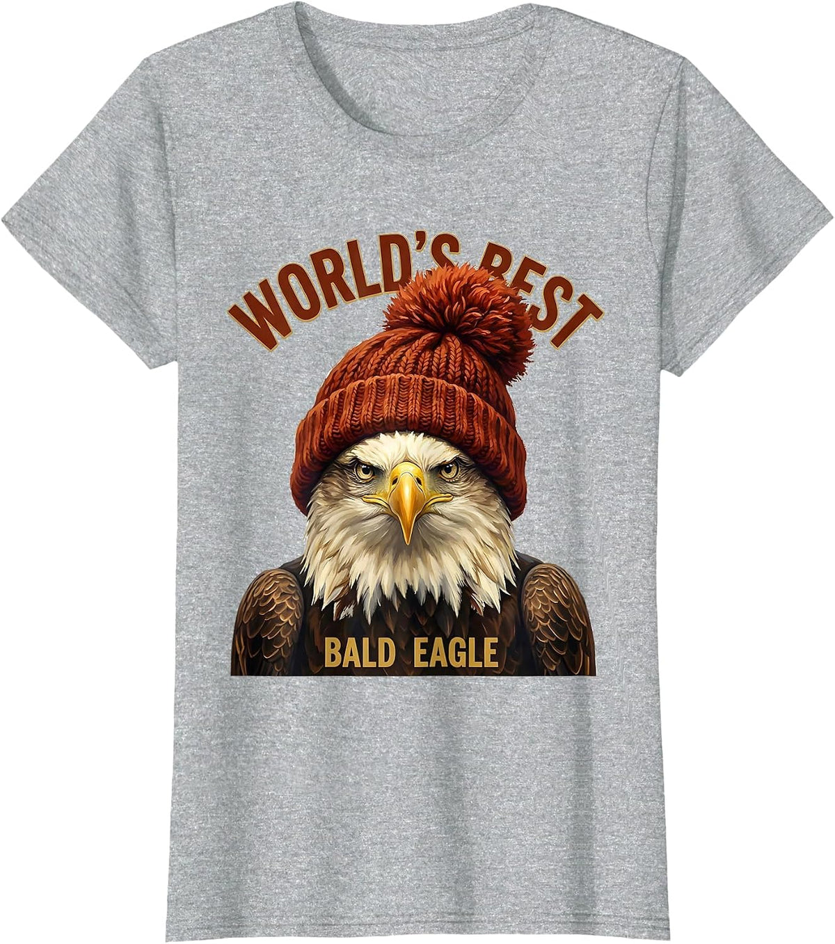 World's Best Bald Eagle Funny Patriotic Eagle Lover Novelty T-Shirt - Heather Grey