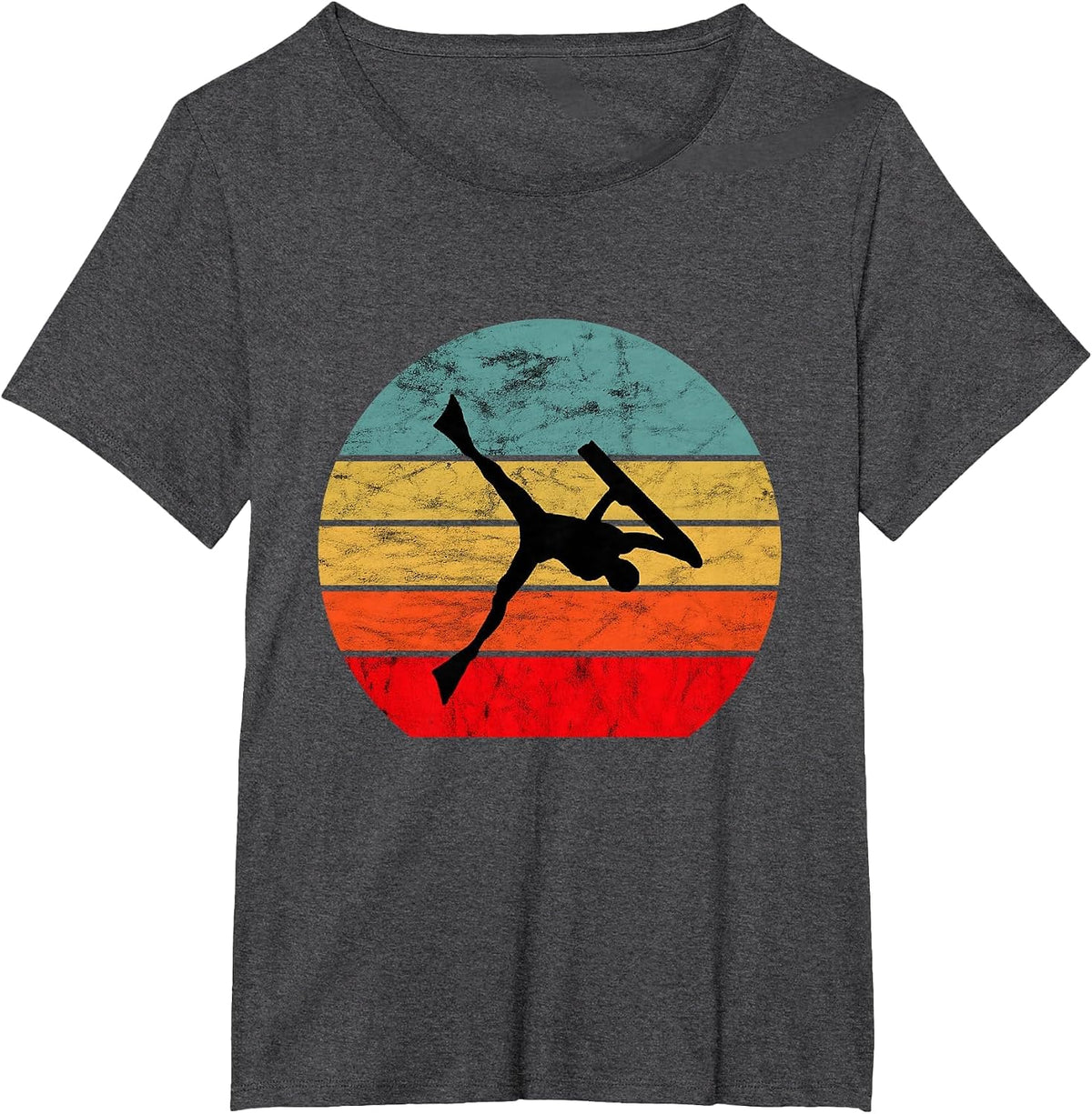 Bodyboard Surfer Retro Vintage Sunset Bodyboarder Surfing T-Shirt - Dark Heather Grey