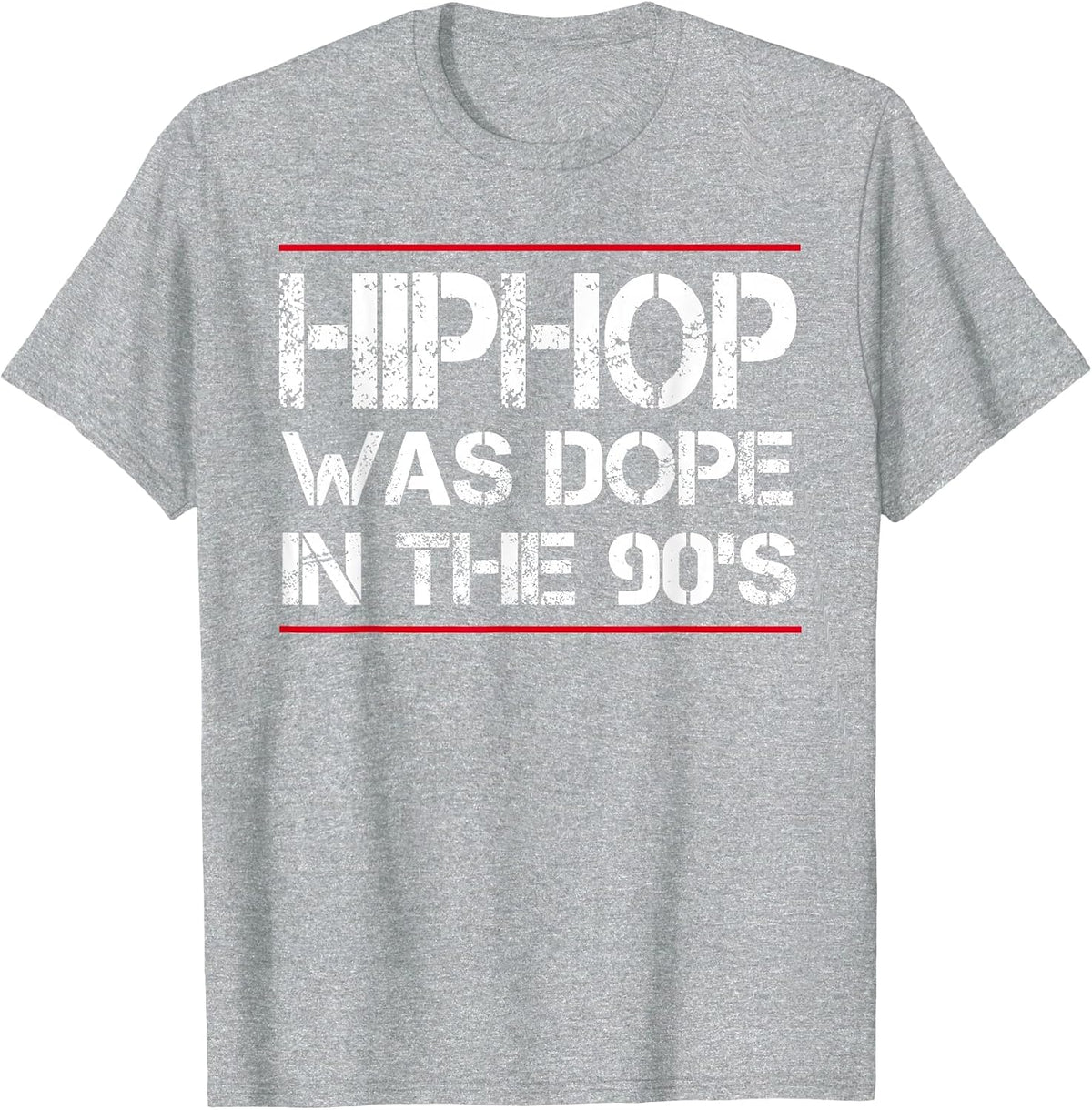 Quote Hiphop was Dope in the 90's - Gangster Tshirt T-Shirt - Heather Grey