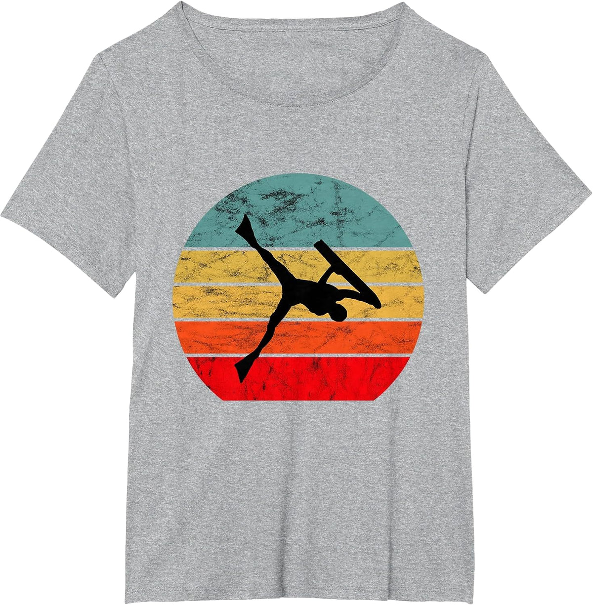 Bodyboard Surfer Retro Vintage Sunset Bodyboarder Surfing T-Shirt - Heather Grey