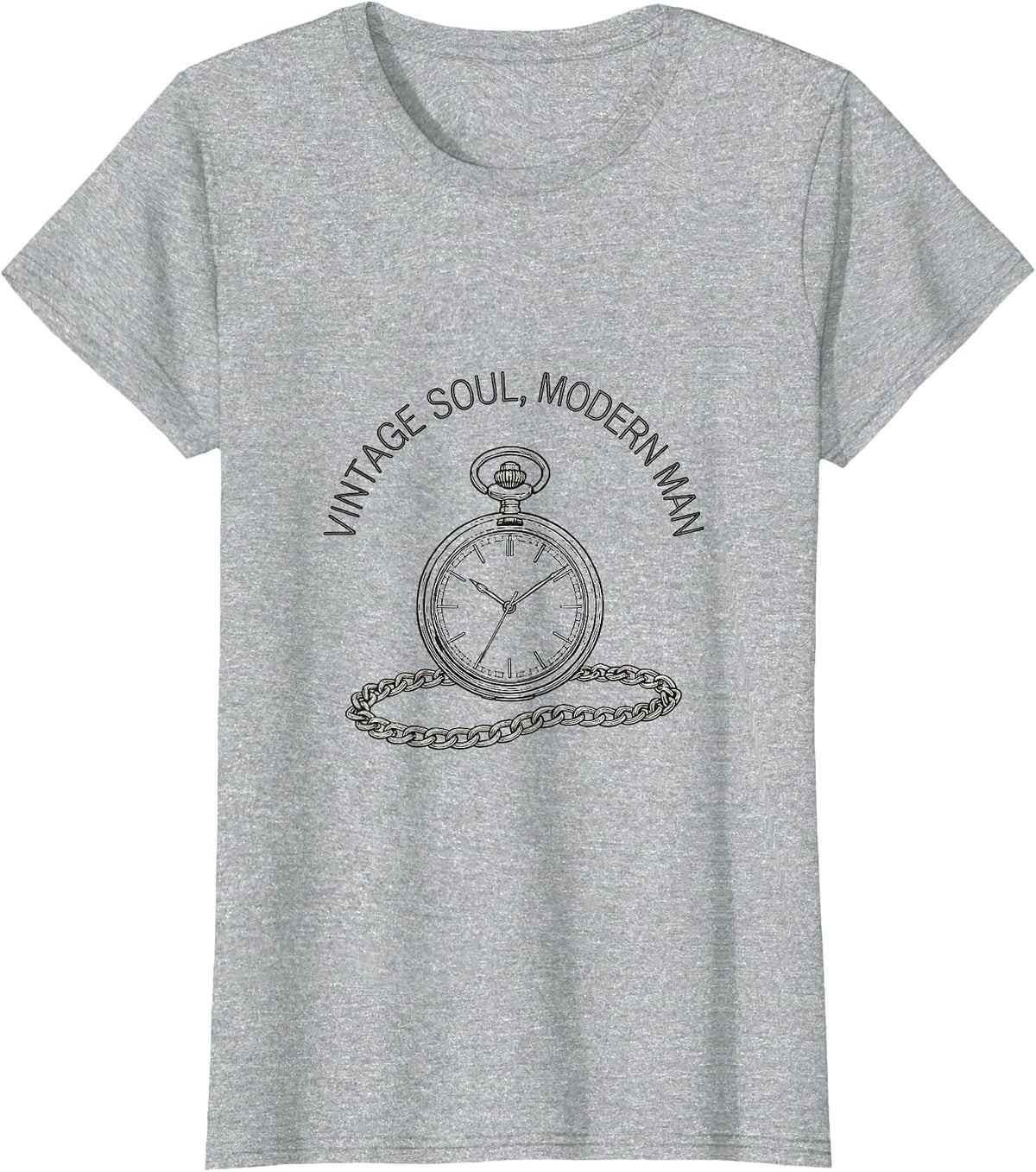 Vintage Soul Modern Man Retro Graphic Design T-Shirt - Heather Grey
