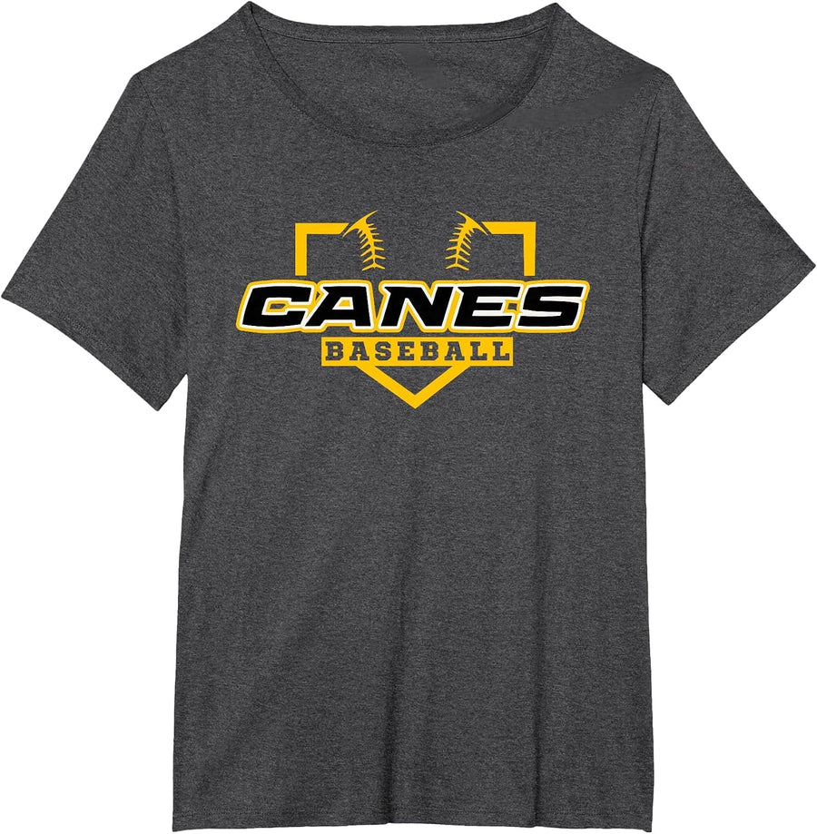 AS Canes Baseball Sports T-Shirt - Dark Heather Grey