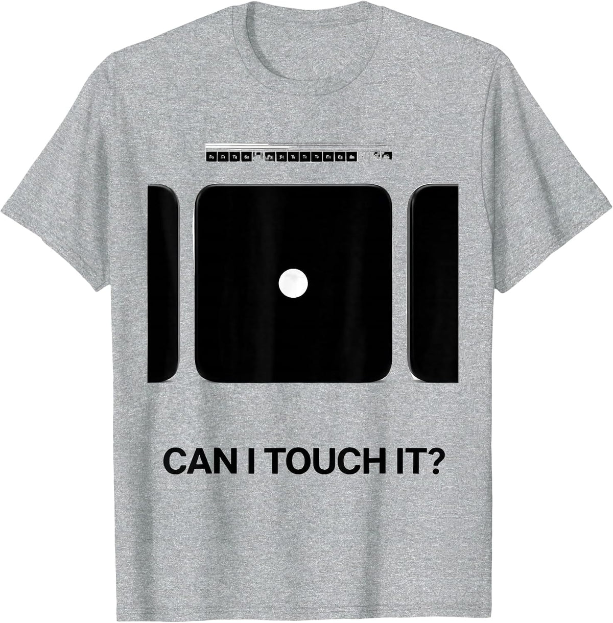 Men's Can I Touch It Funny Periodic Table Science Teacher Humor T-Shirt - Heather Grey
