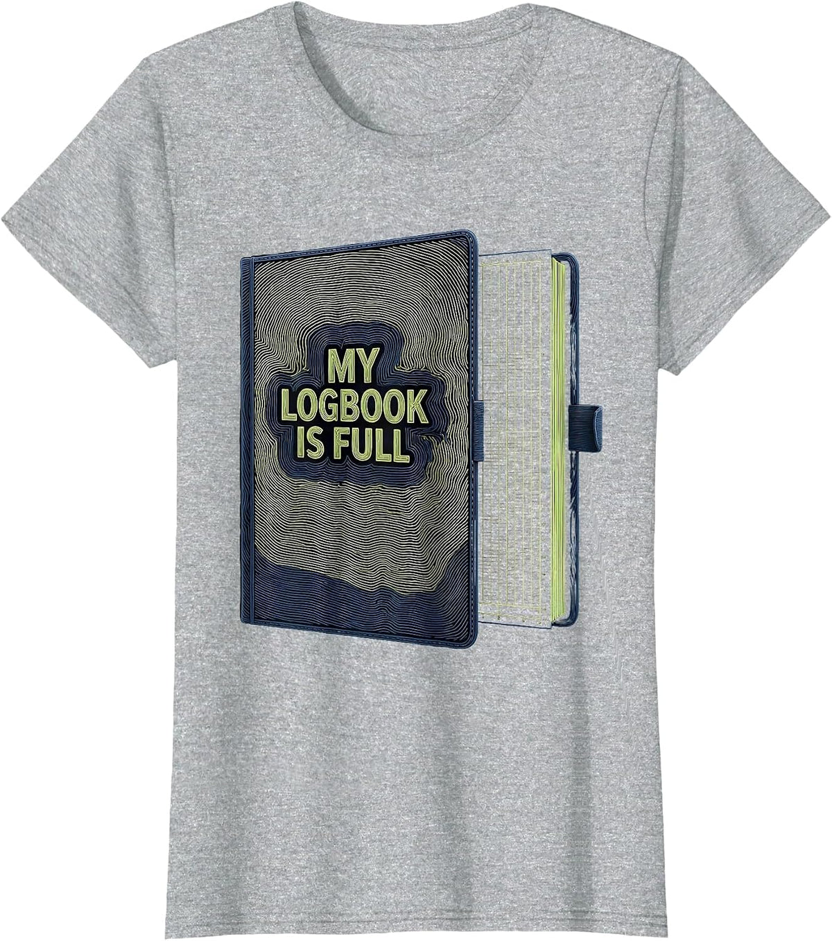 My Logbook Is Full Vintage Scuba Diver Gift T-Shirt - Heather Grey