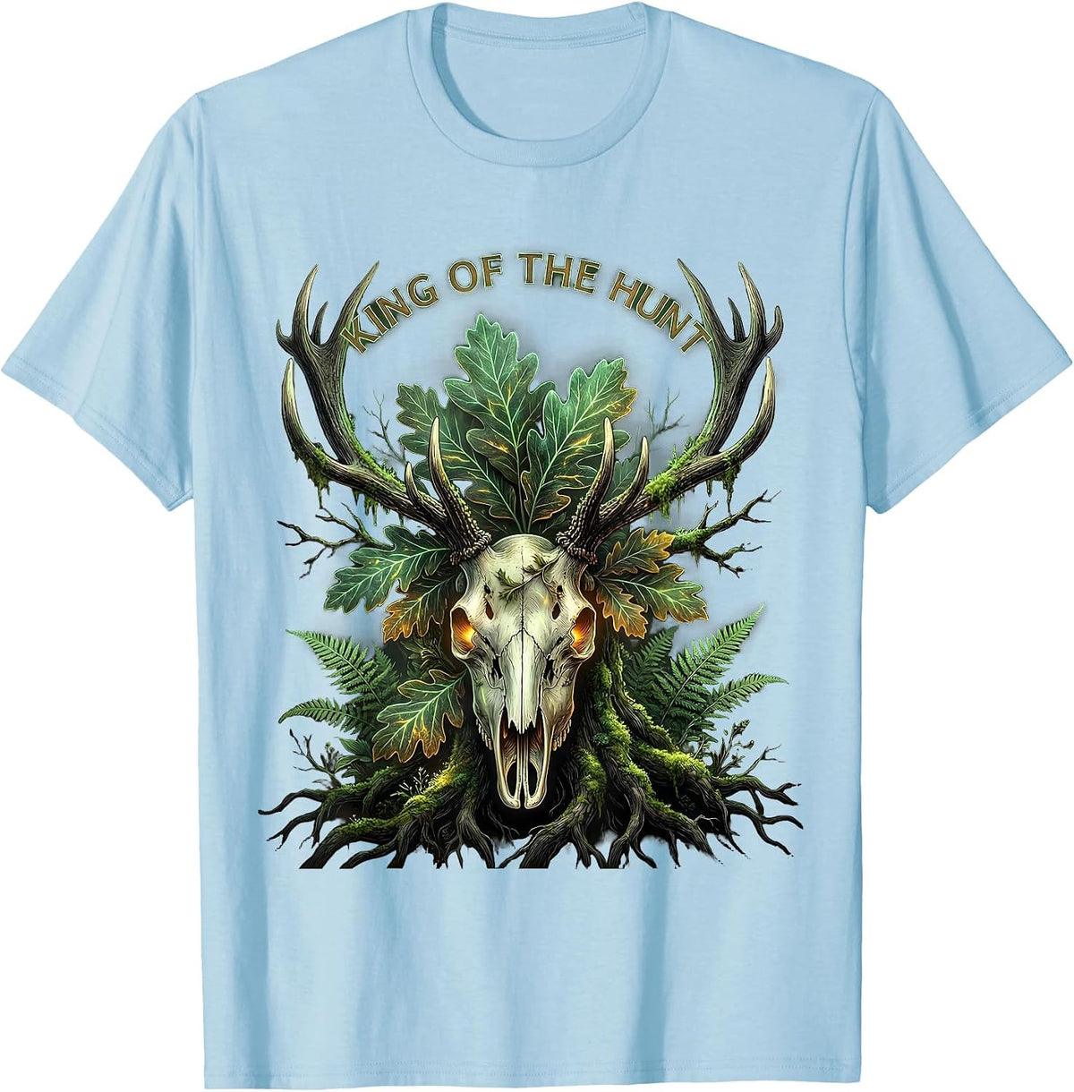Men's King of the Hunt Camo Hunting Design T-Shirt - Baby Blue