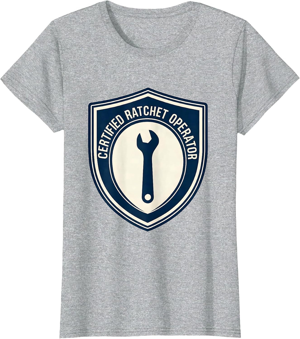 Women's Certified Ratchet Operator Funny Mechanic Handyman Auto T-Shirt - Heather Grey
