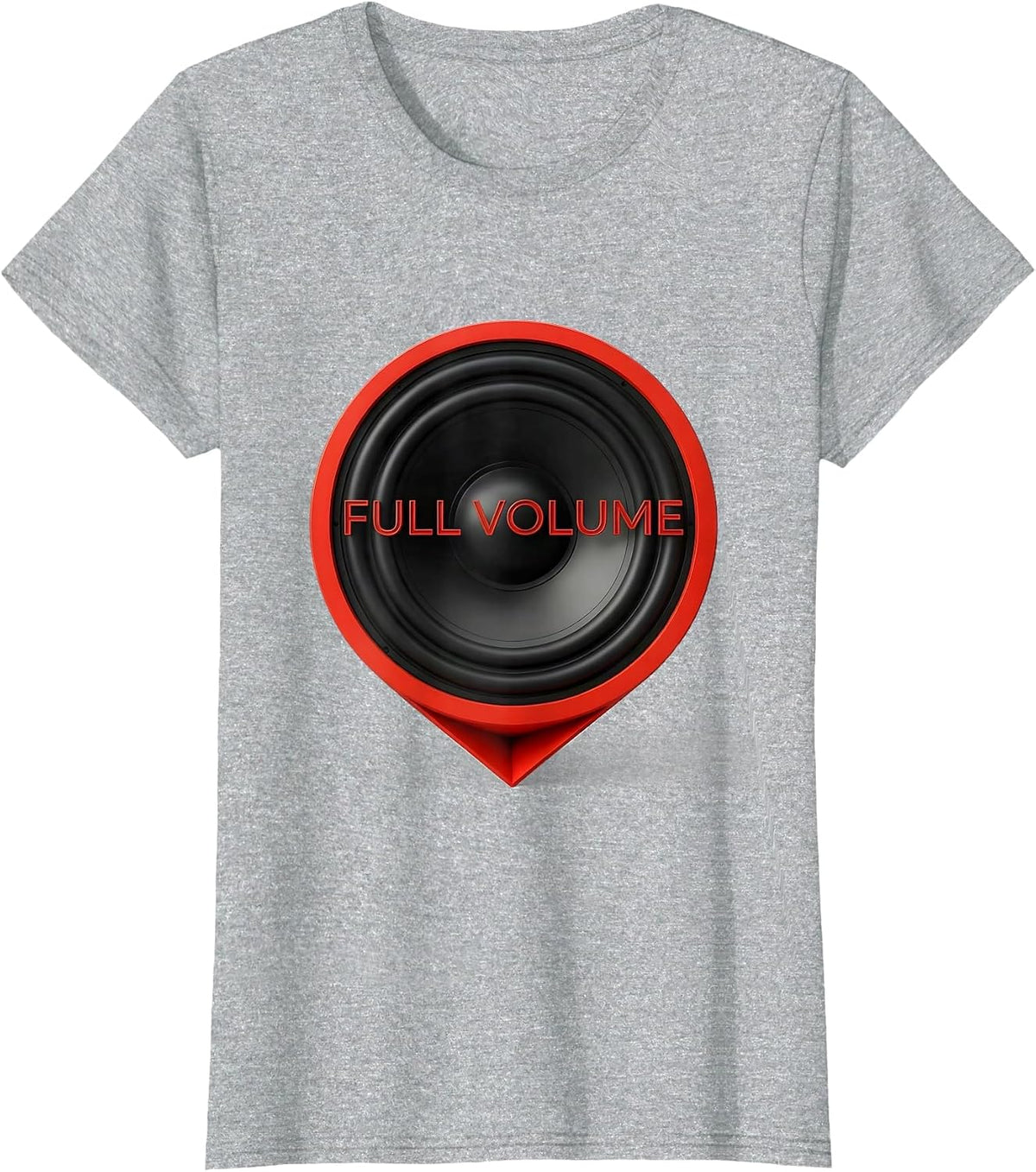 Women's Full Volume Geometric Thick Thighs R&B Vibes Music Humor T-Shirt - Heather Grey