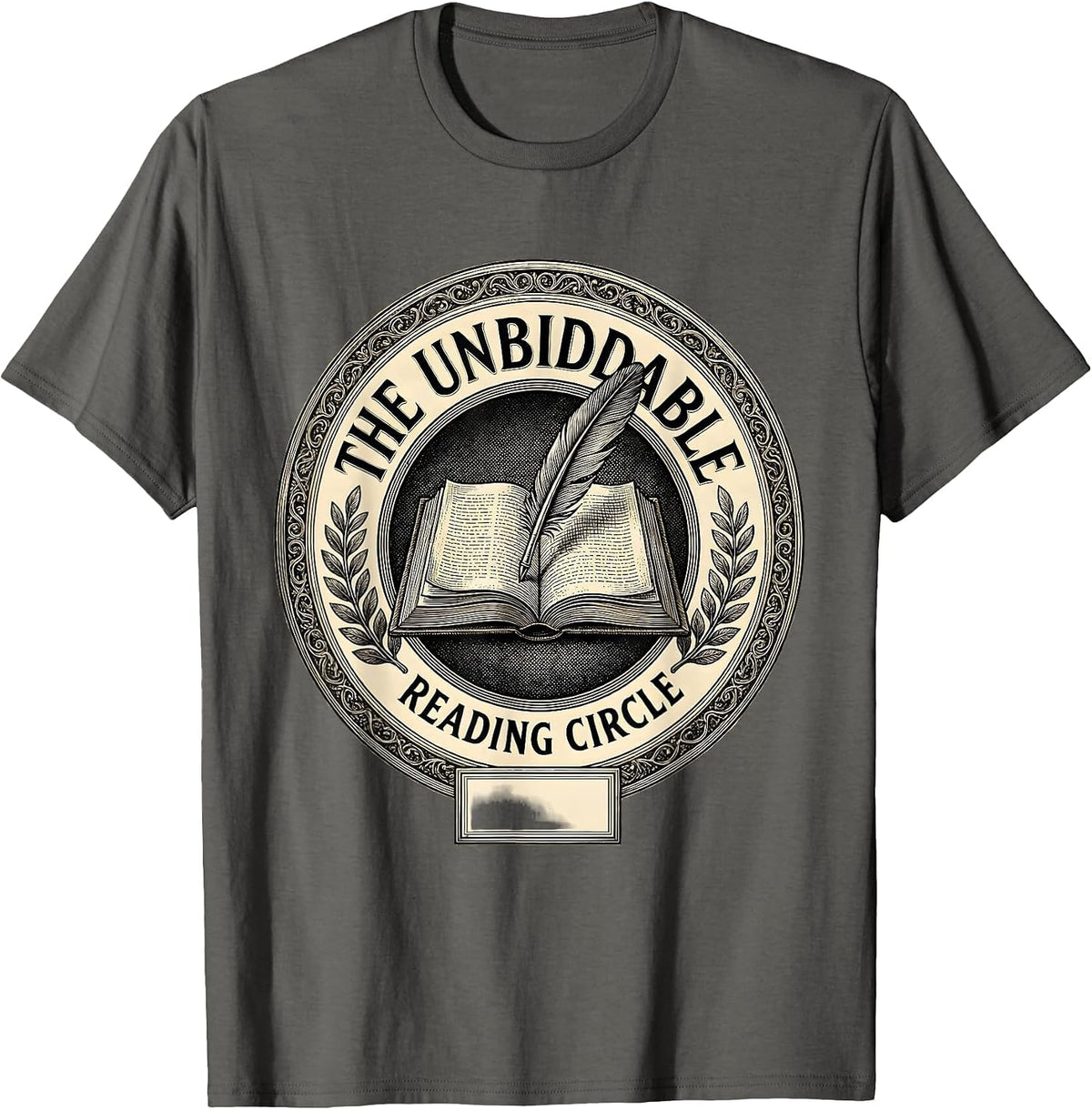 The Unbiddable Reading Circle Jane Austen Pride T-Shirt - Asphalt Grey