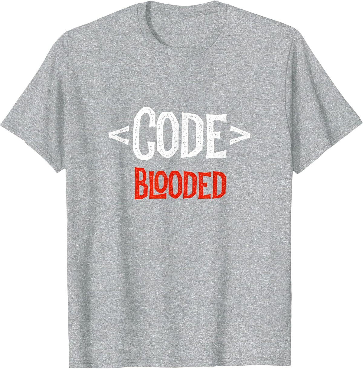 Programmer Developer - Code Tag Blooded - Coding Coder T-Shirt - Heather Grey