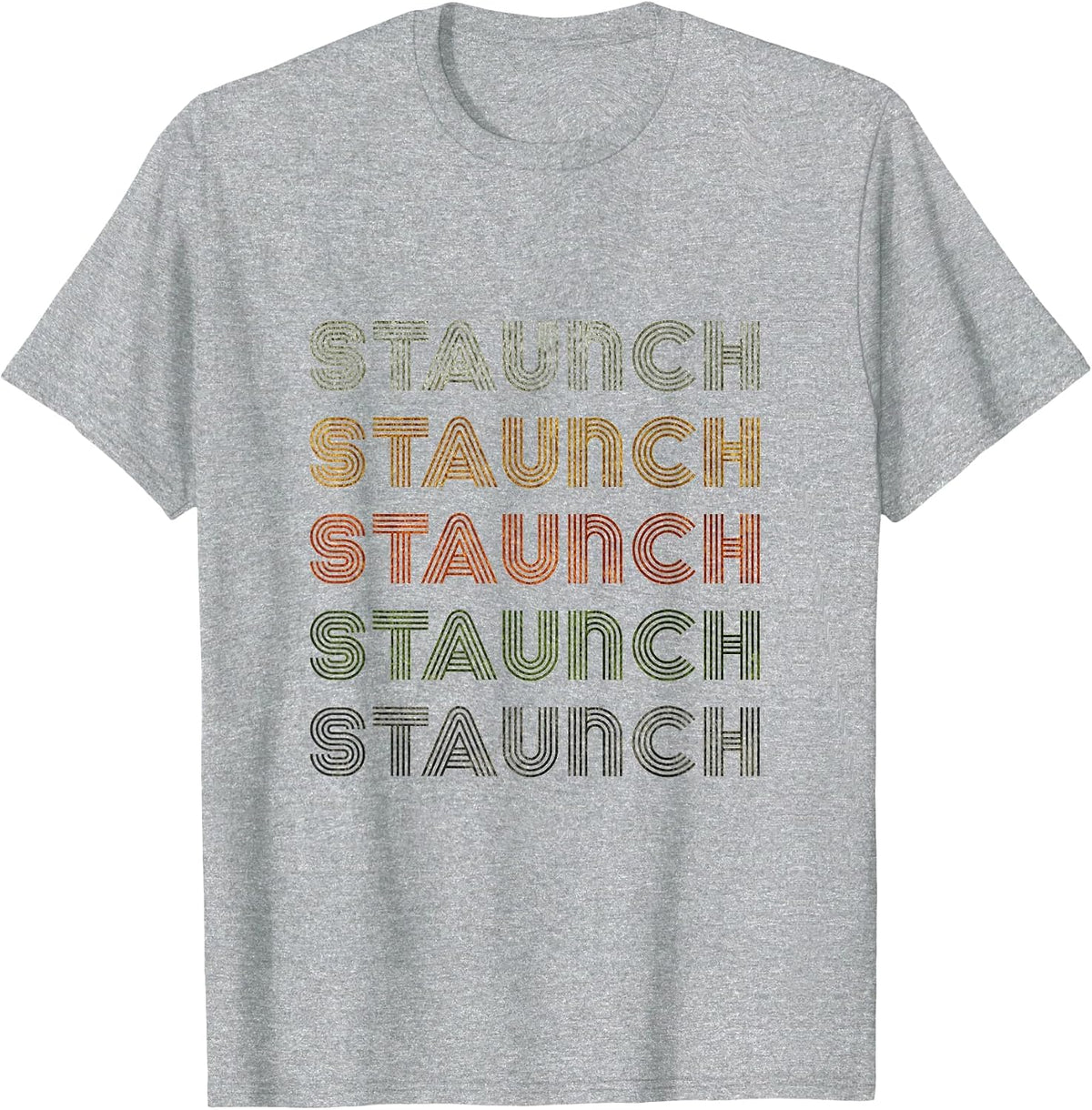Love Heart Staunch Grunge Vintage Black Staunch T-Shirt T-Shirt - Heather Grey
