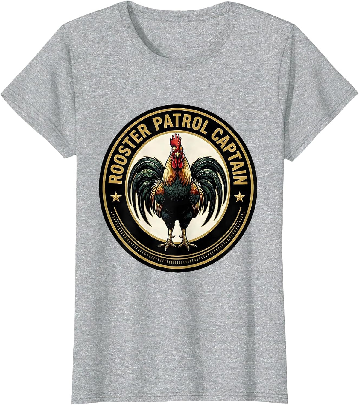 Women's Rooster Patrol Captain Funny Pheasant Hunter Hunting Gift T-Shirt - Heather Grey