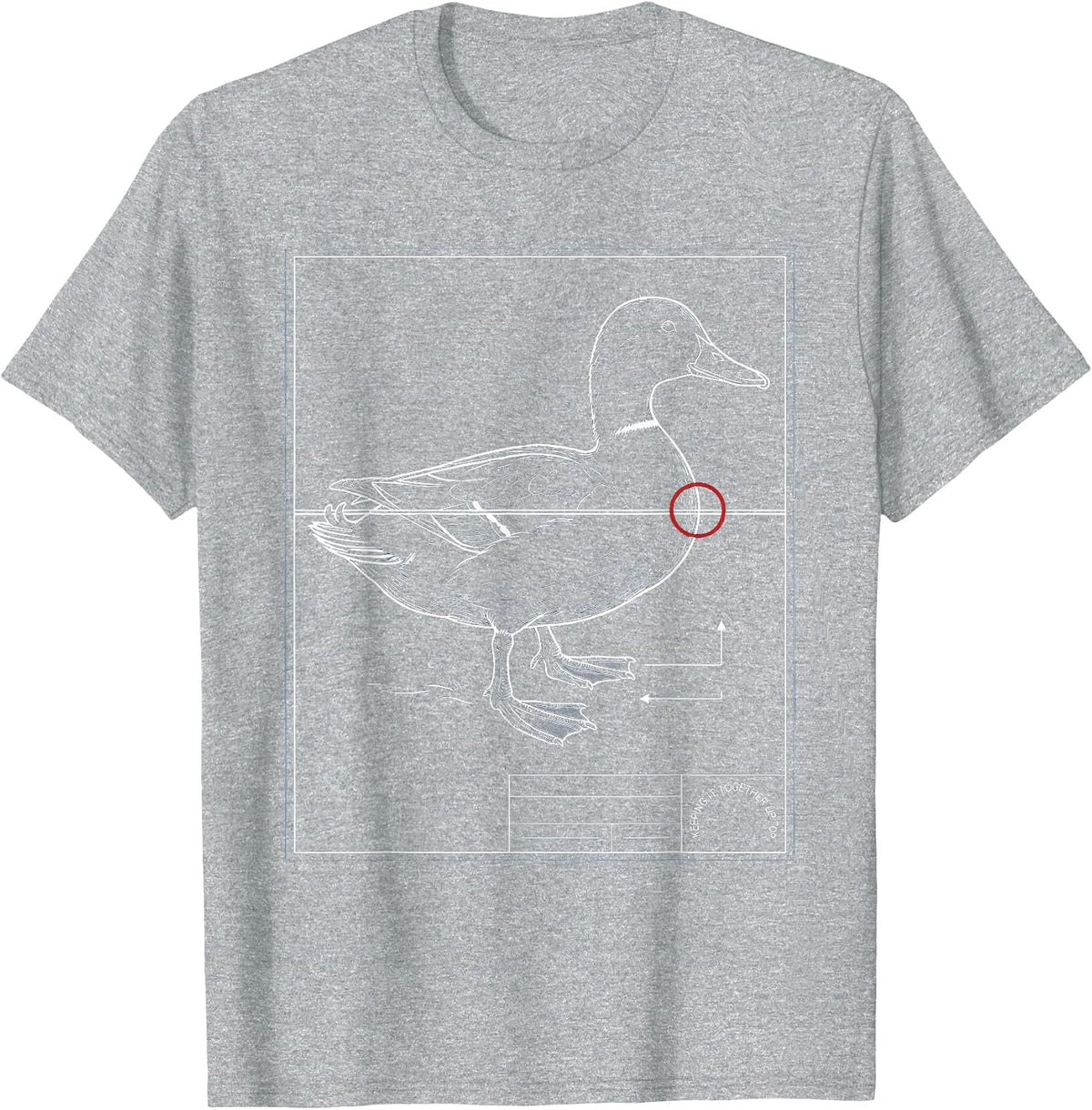Men's Keeping It Together Up Top Funny Duck Pun Novelty Humor Gift T-Shirt - Heather Grey