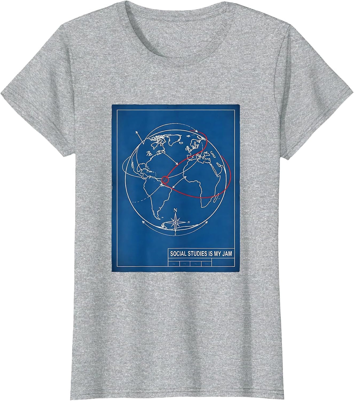 Social Studies Is My Jam Funny Teacher Gift School Humor T-Shirt - Heather Grey