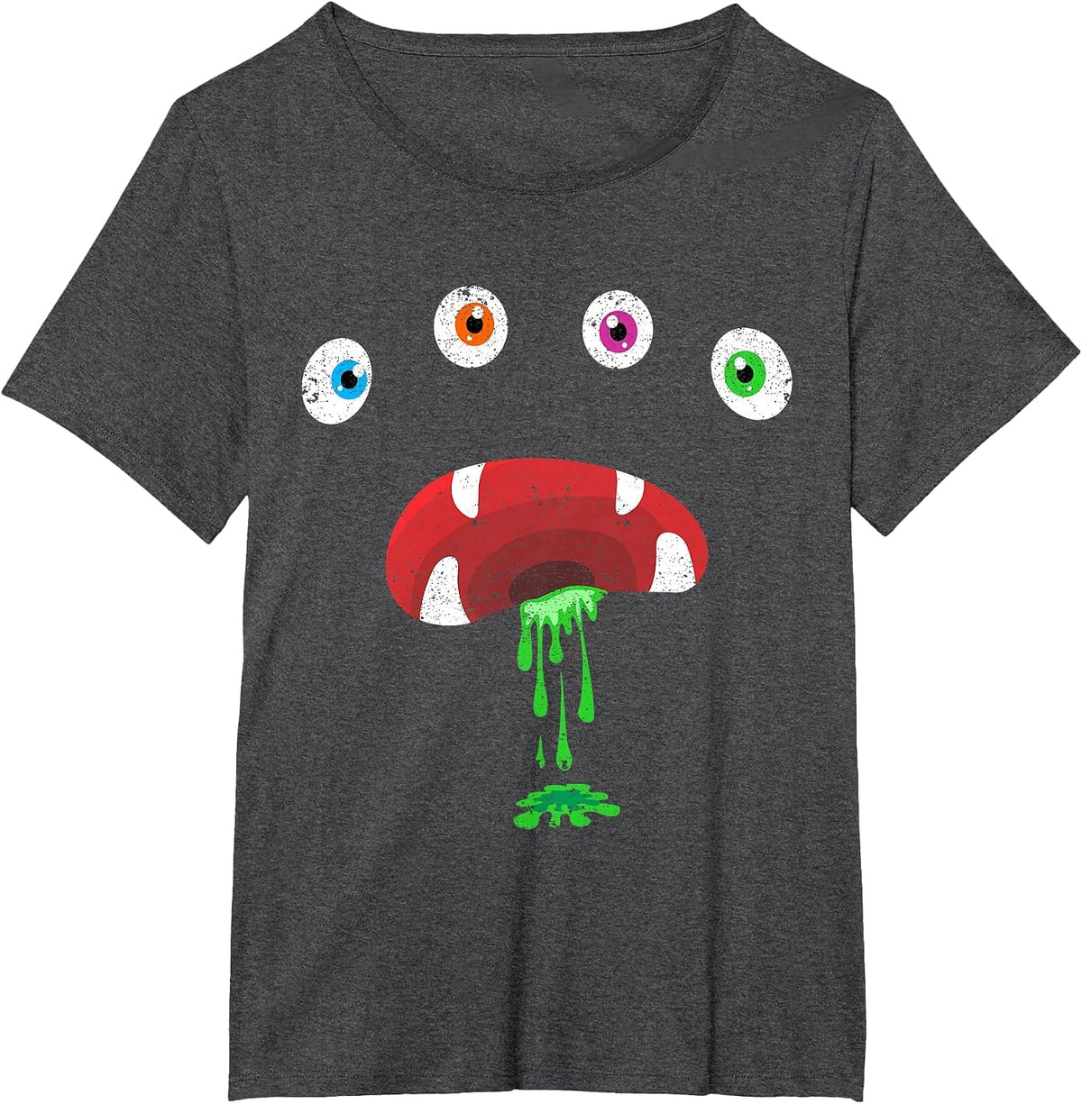 Halloween Monster Face Costume Cute Toddler Monsters Lovers T-Shirt - Dark Heather Grey