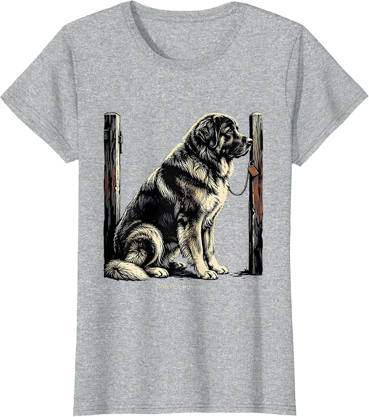 Women's I Prefer Not To Funny Great Pyrenees Dog Owner Gift T-Shirt - Heather Grey