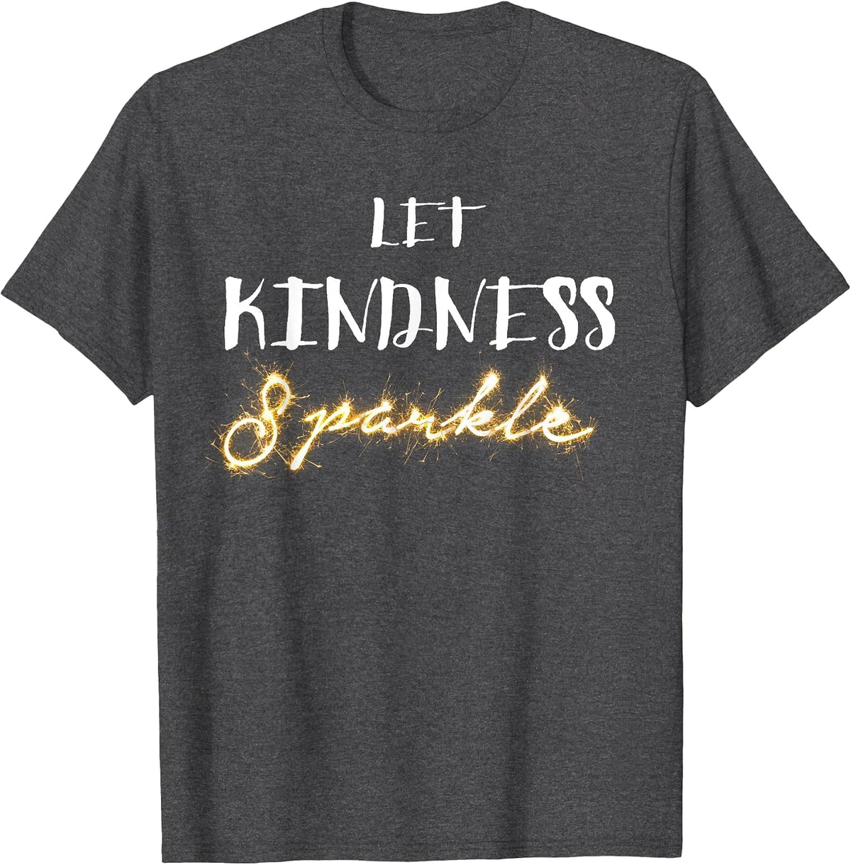 Let Kindness Sparkle! No Bullying School Tshirt - Dark Heather Grey