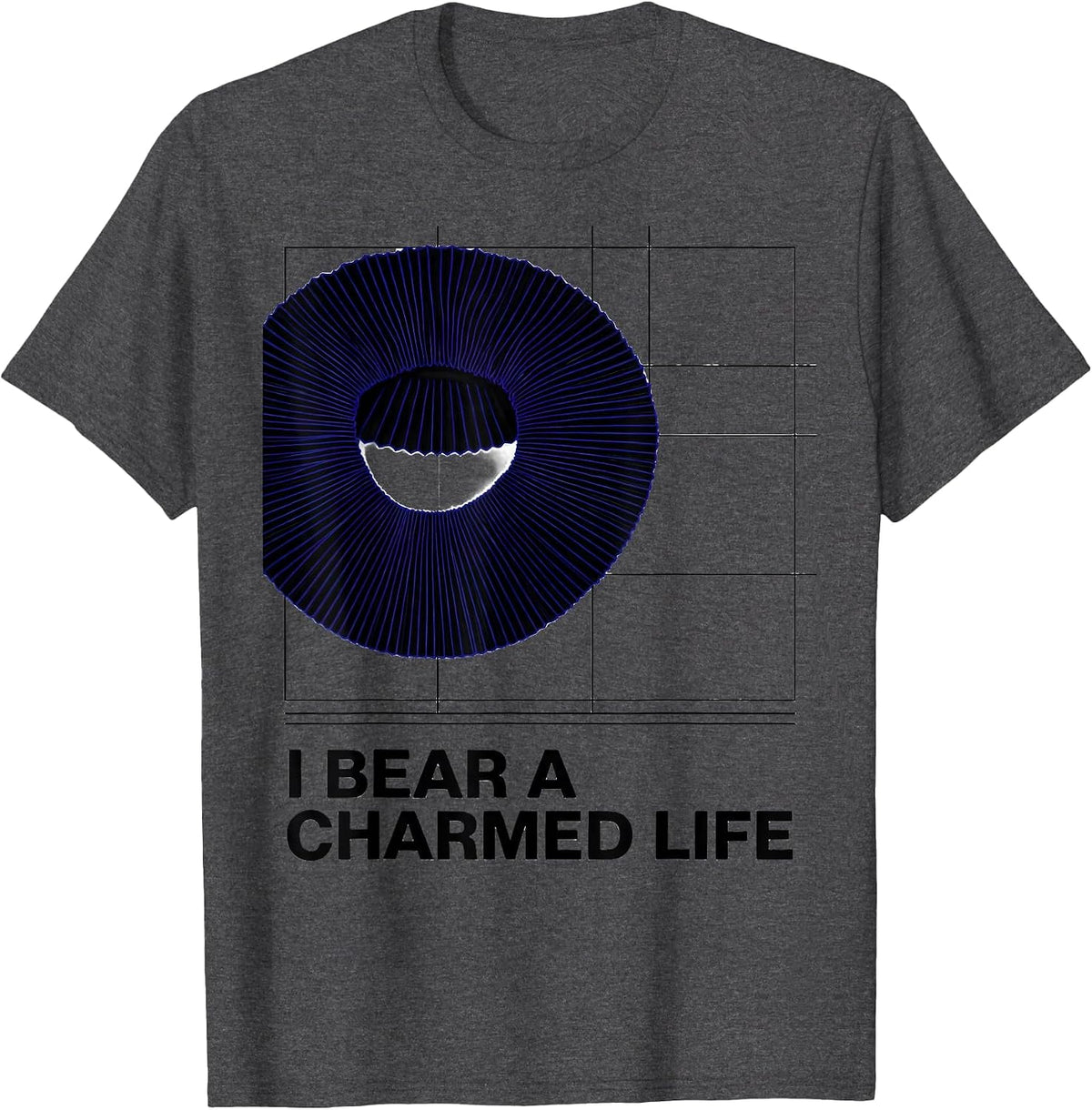 Men's I Bear A Charmed Life Funny Shakespeare Literary Quote Humor T-Shirt - Dark Heather Grey