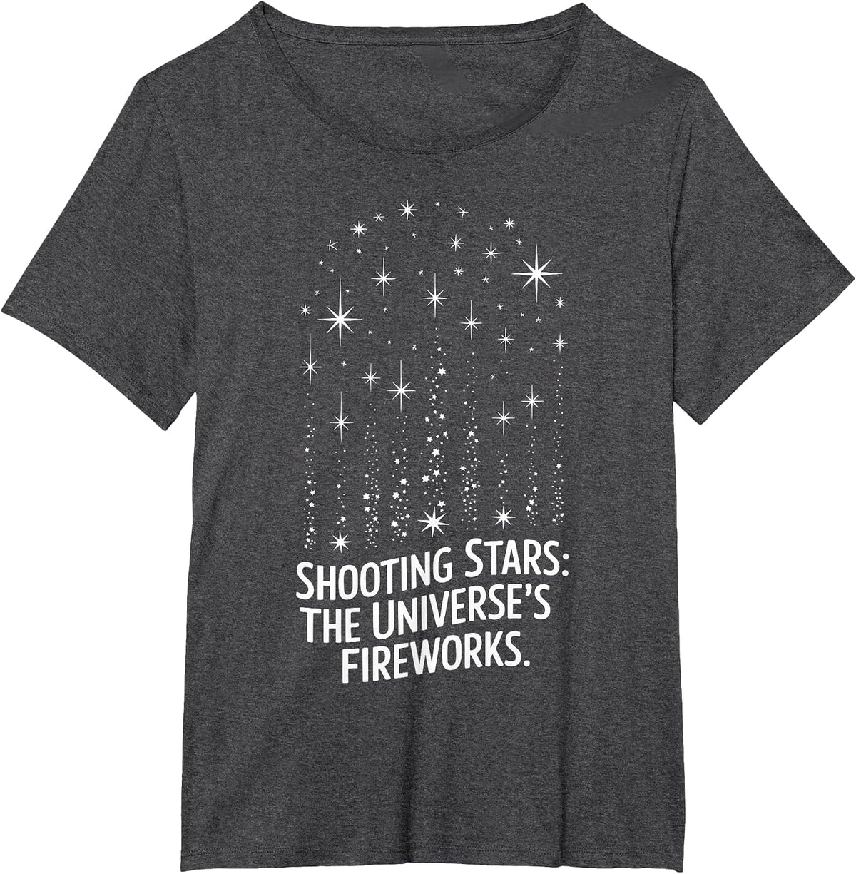 Shooting Stars Celestial Design for Astronomy Lovers T-Shirt - Dark Heather Grey