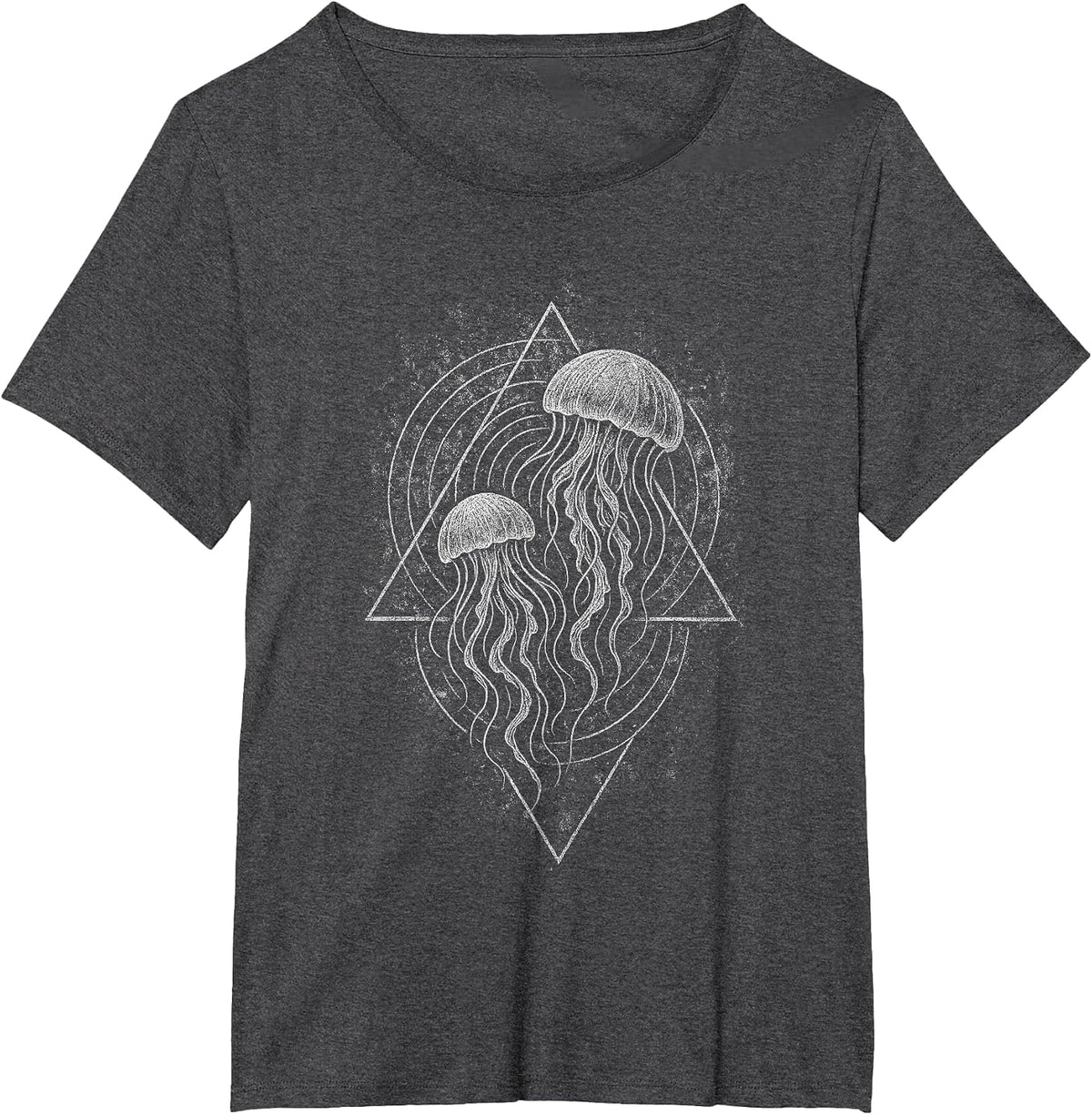 Jellyfish Grunge Goth Alt Alternative Gothic Y2K Aesthetic T-Shirt - Dark Heather Grey