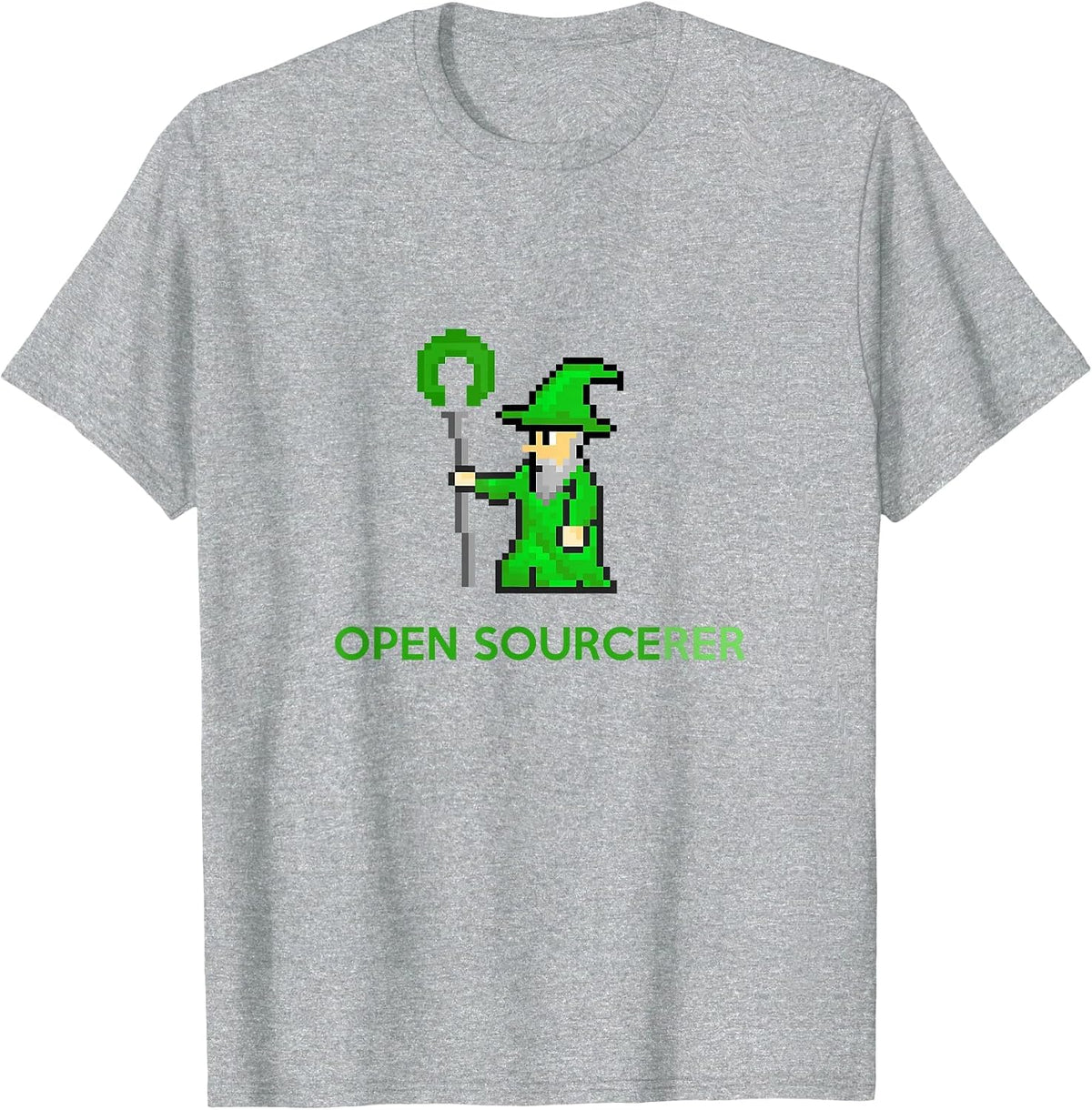Open Sourcerer Developer Coder Open Sorcerer T-Shirt - Heather Grey