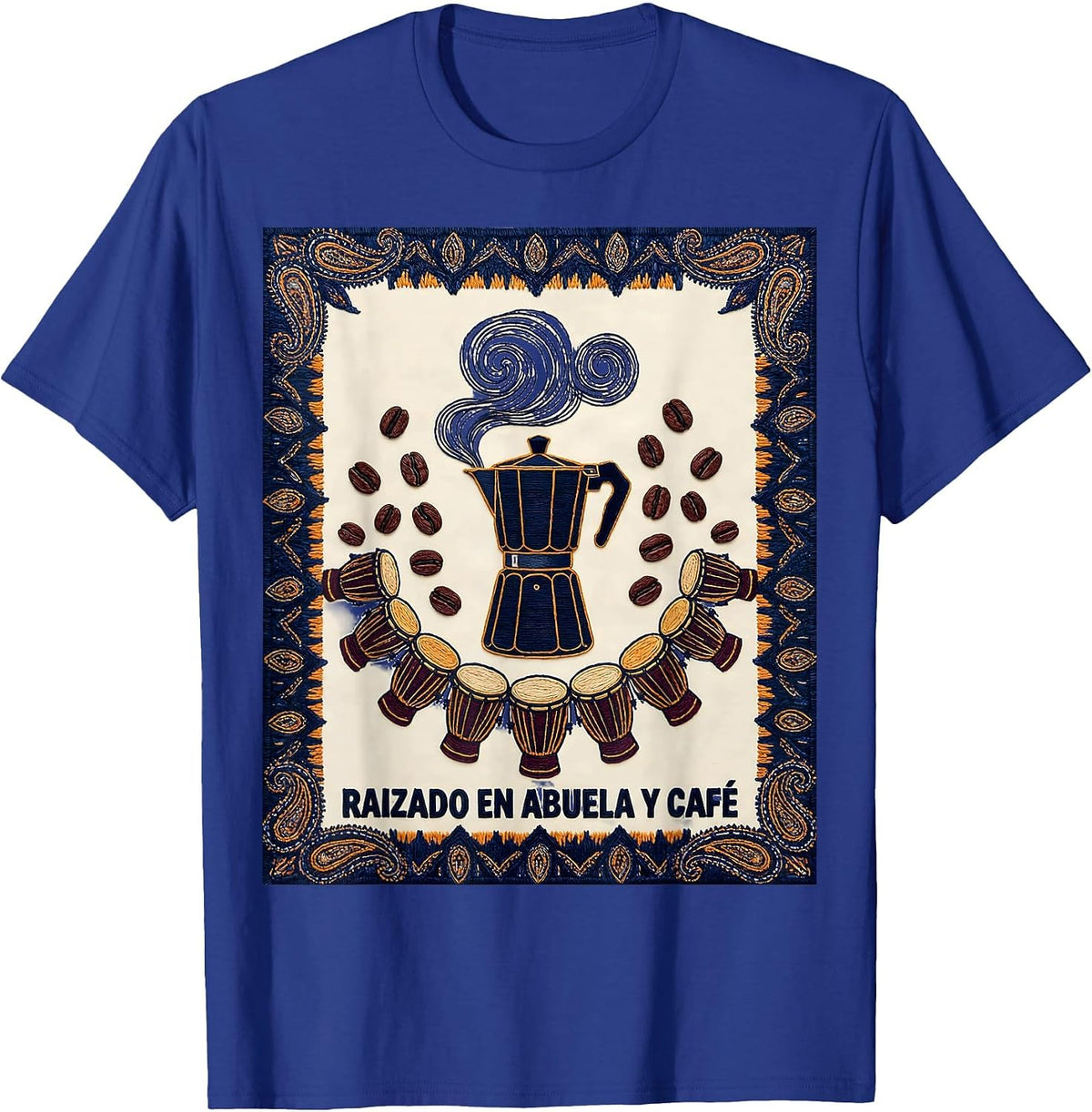 Raizado en Abuela y Café Tapestry Heritage Pride T-Shirt - Royal Blue