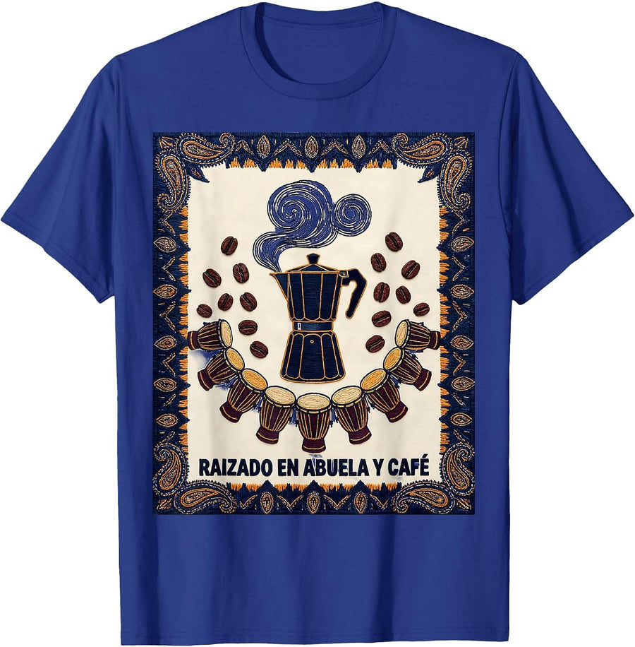 Raizado en Abuela y Café Tapestry Heritage Pride T-Shirt - Royal Blue