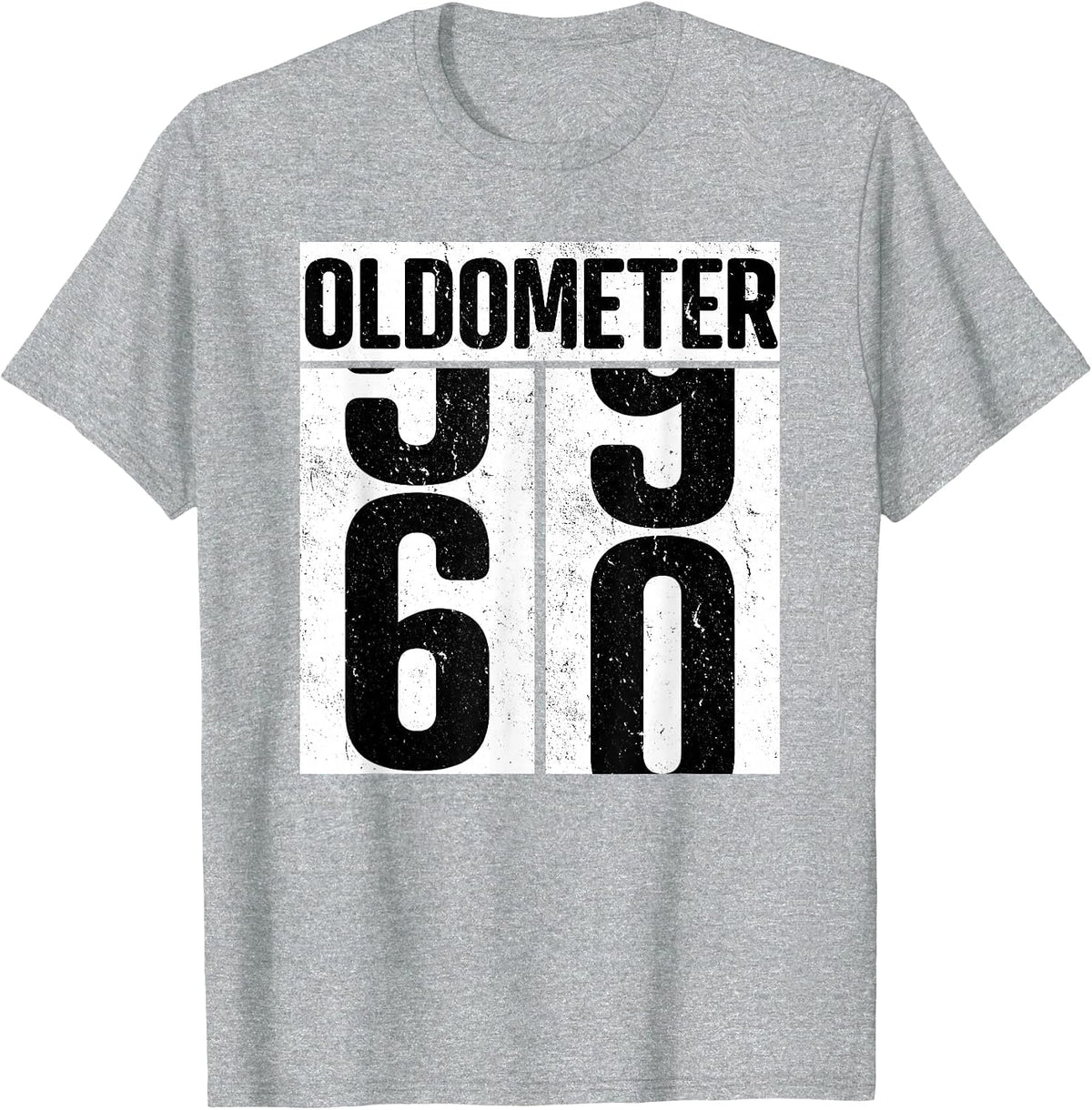 Oldometer 60-60th Birthday Oldometer T-Shirt - Heather Grey