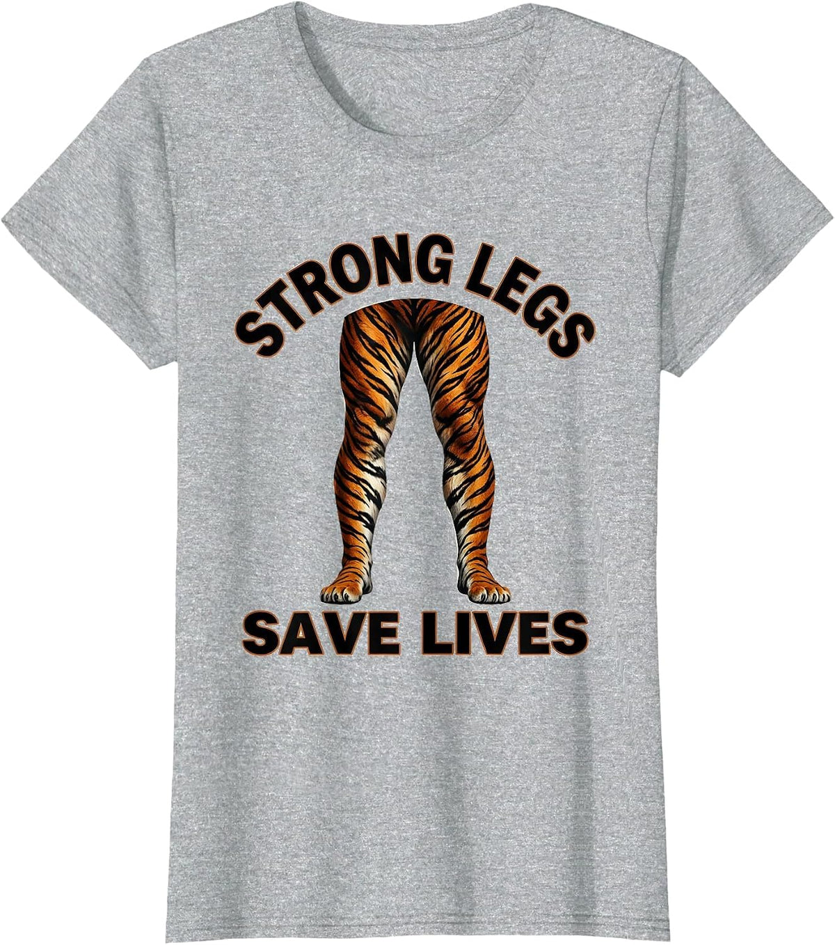 Strong Legs Save Lives Fall Prevention Design T-Shirt - Heather Grey