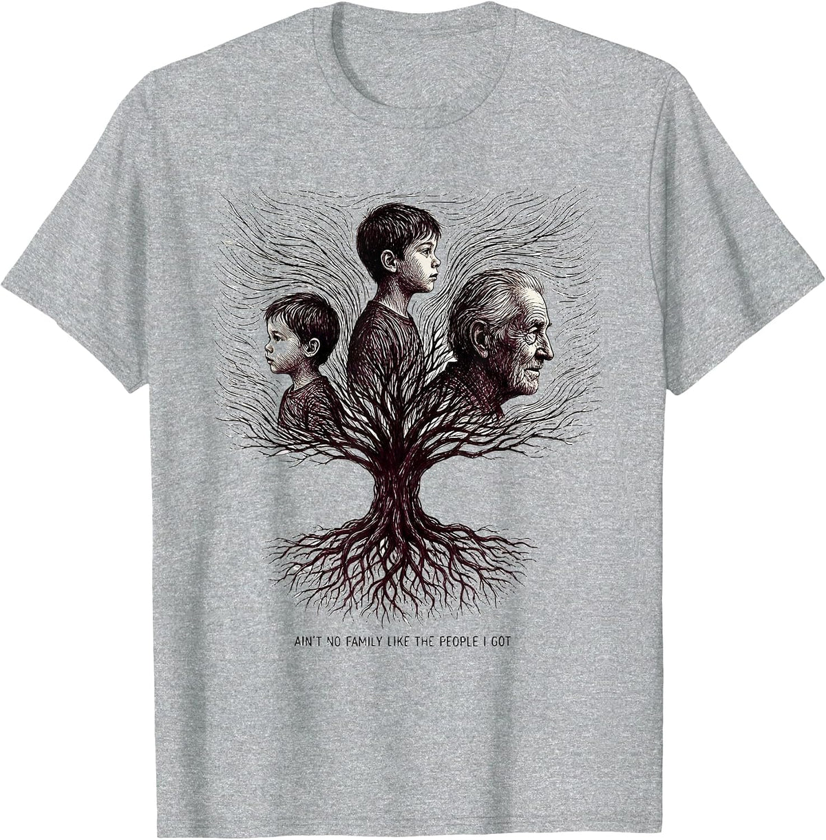 Men's Ain't No Family Like The People I Got Family Reunion T-Shirt - Heather Grey