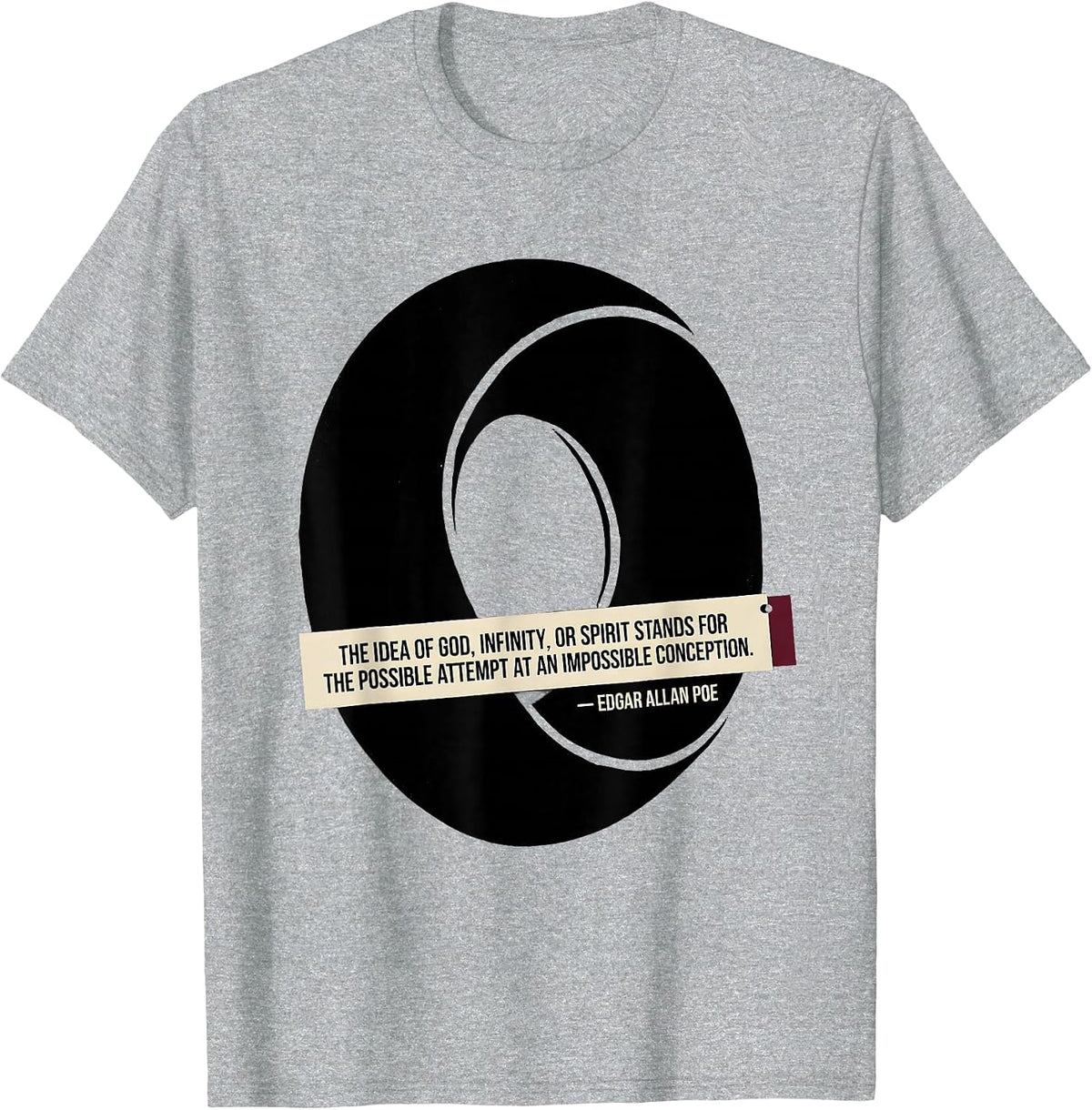 Men's The Idea of God Impossible Conception Edgar Allan Poe T-Shirt - Heather Grey
