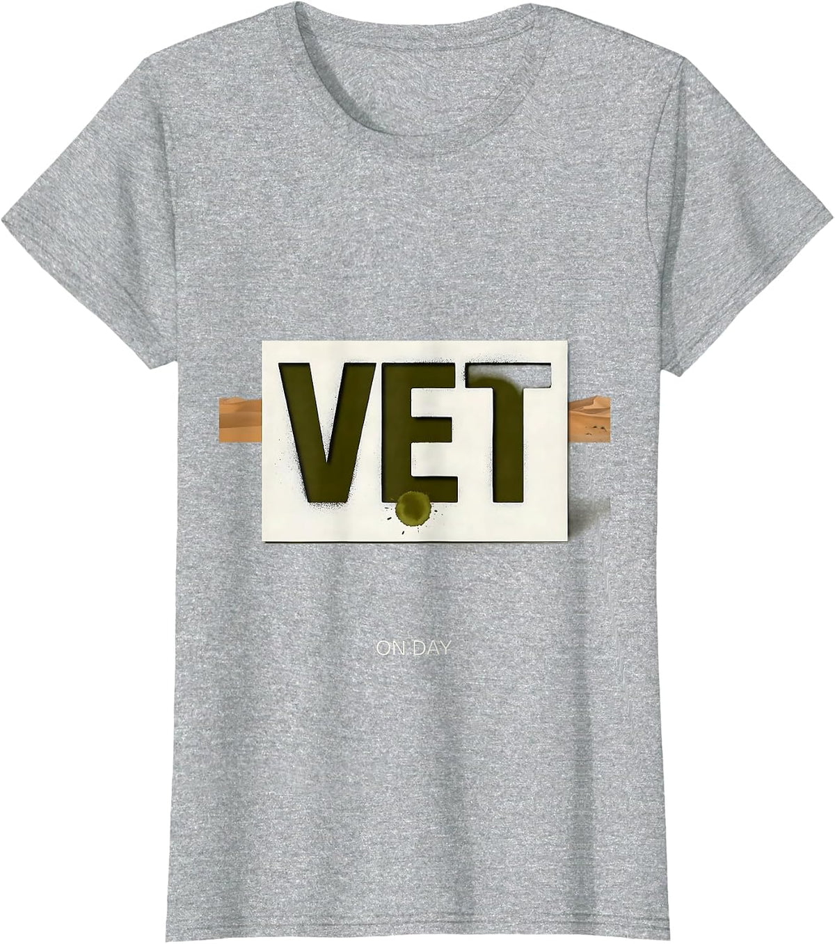 Vet On Day Patriotic Military Veteran Appreciation T-Shirt - Heather Grey