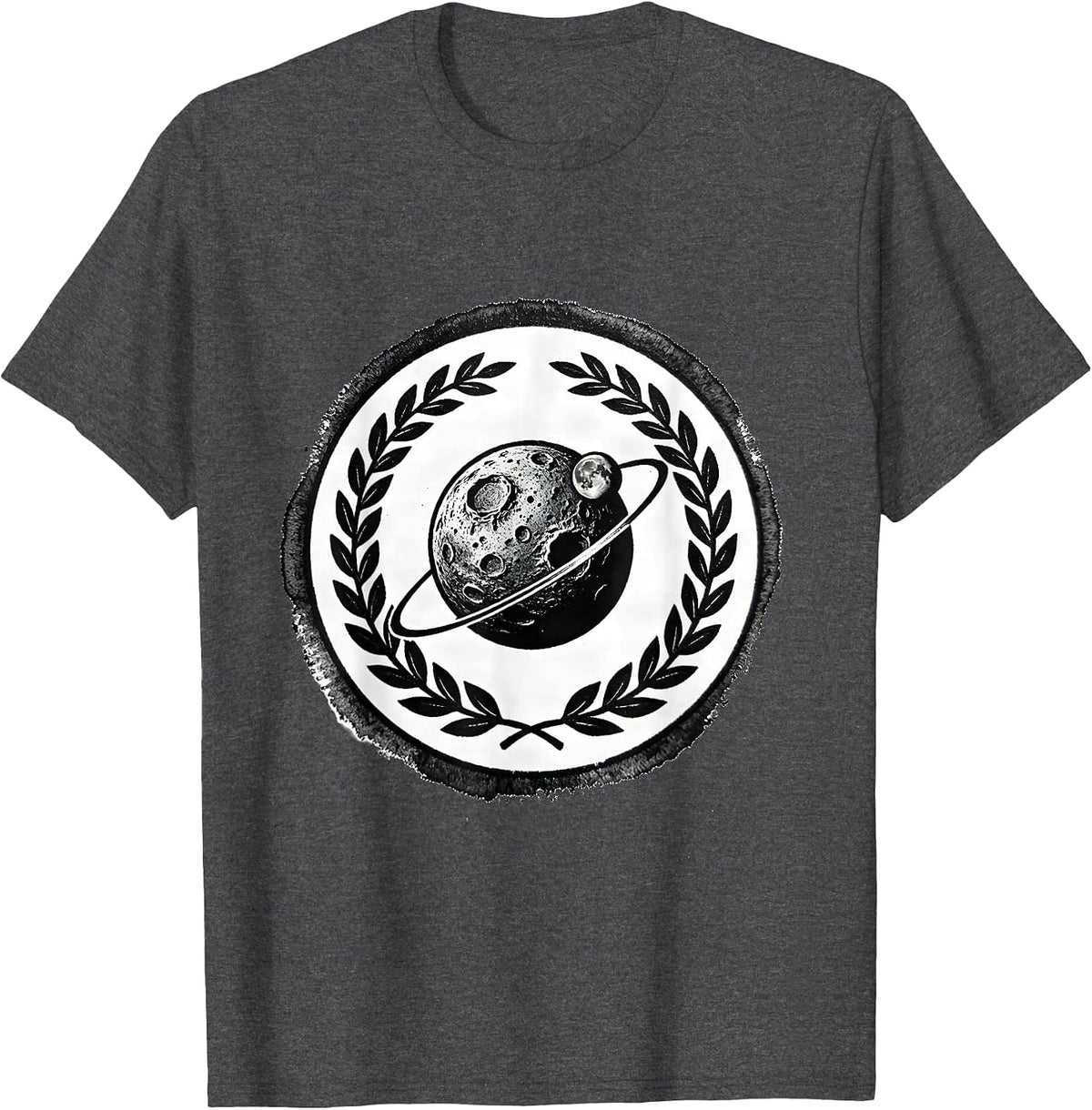 Men's Cratered Dwarf Planet Dwarf-Planet Astronomy Humor T-Shirt - Dark Heather Grey