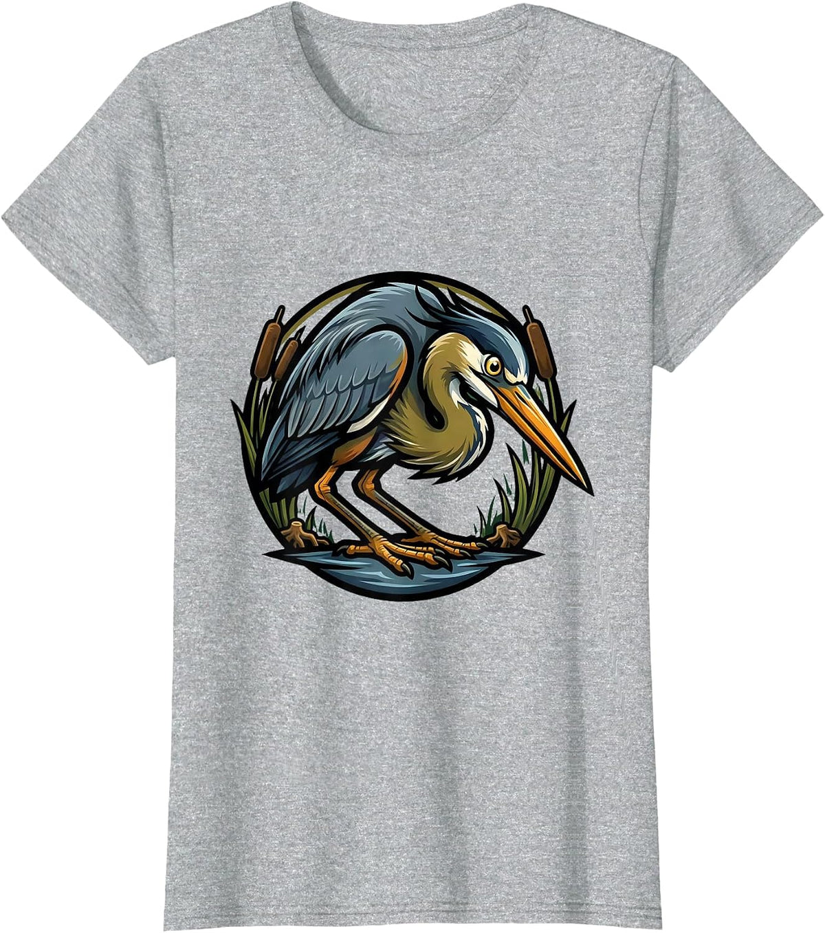 Women's Bottomland Camo River Bottom Misty Dawn Illustration T-Shirt - Heather Grey