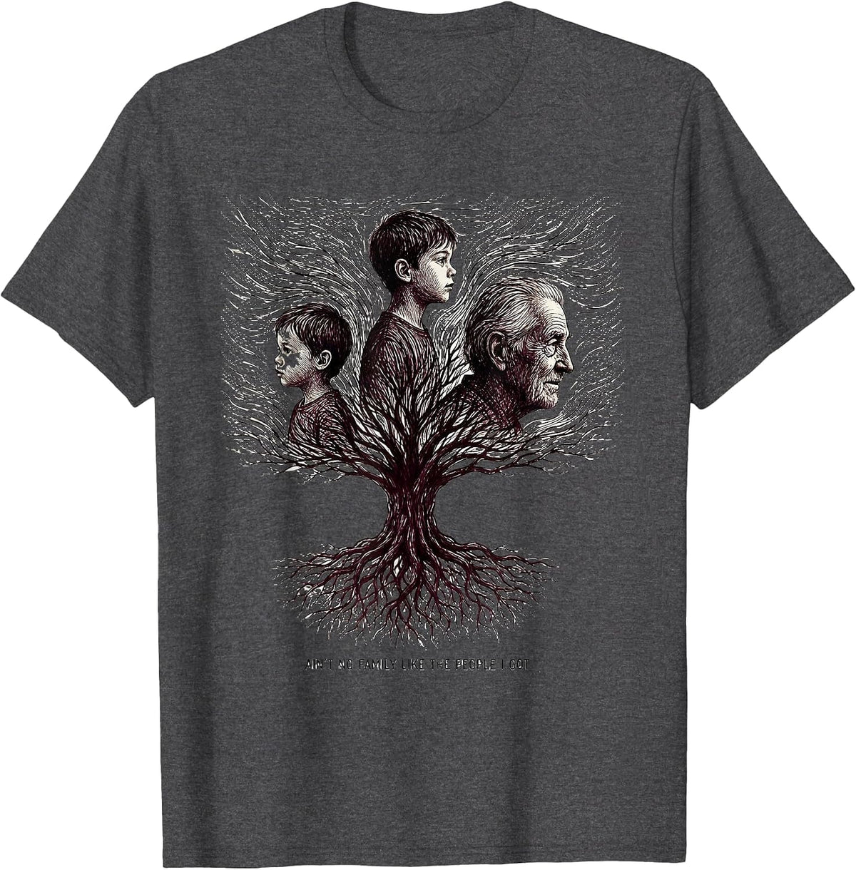 Men's Ain't No Family Like The People I Got Family Reunion T-Shirt - Dark Heather Grey