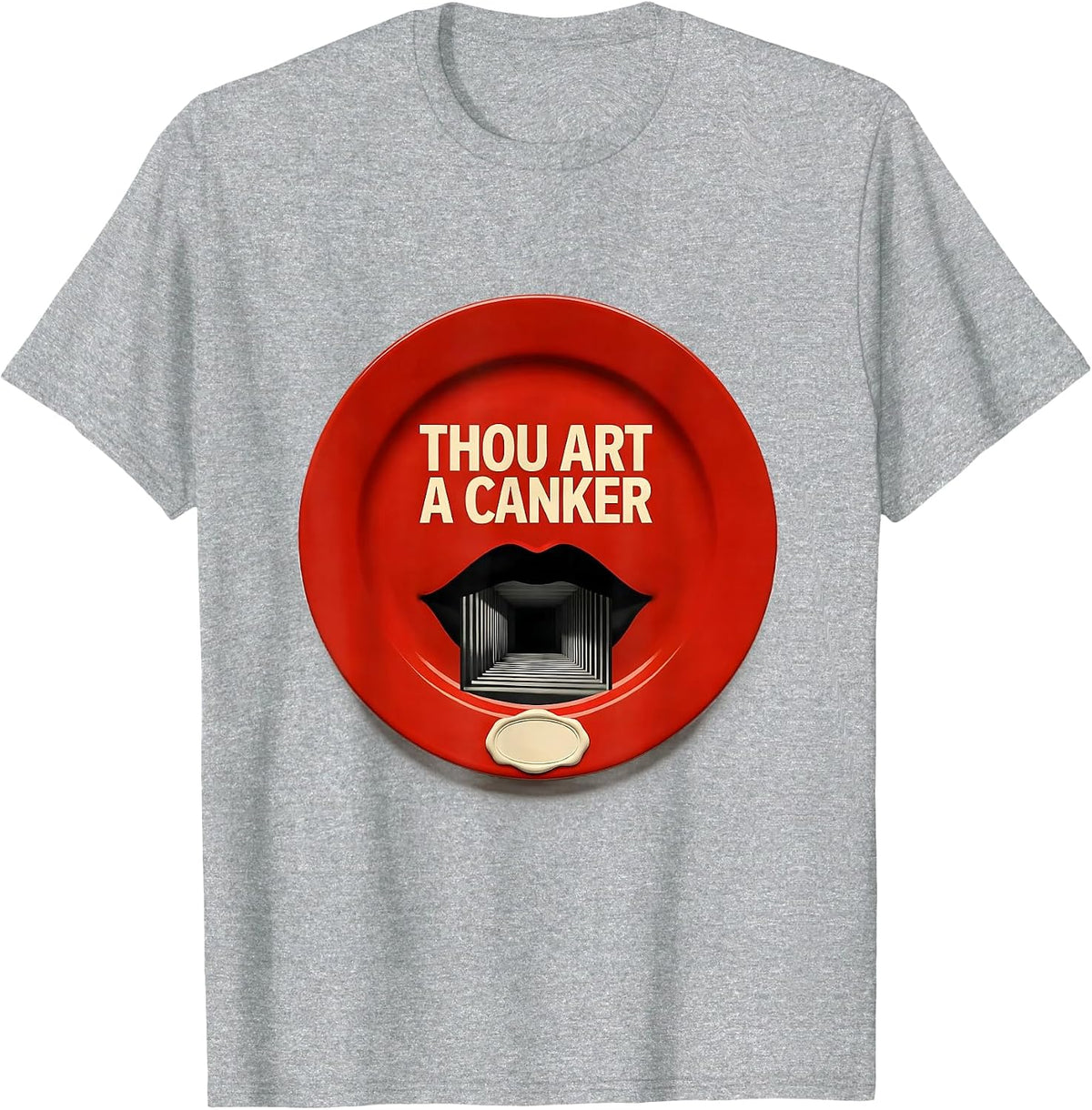 Men's Thou art a canker witty Shakespeare literary quote humor T-Shirt - Heather Grey