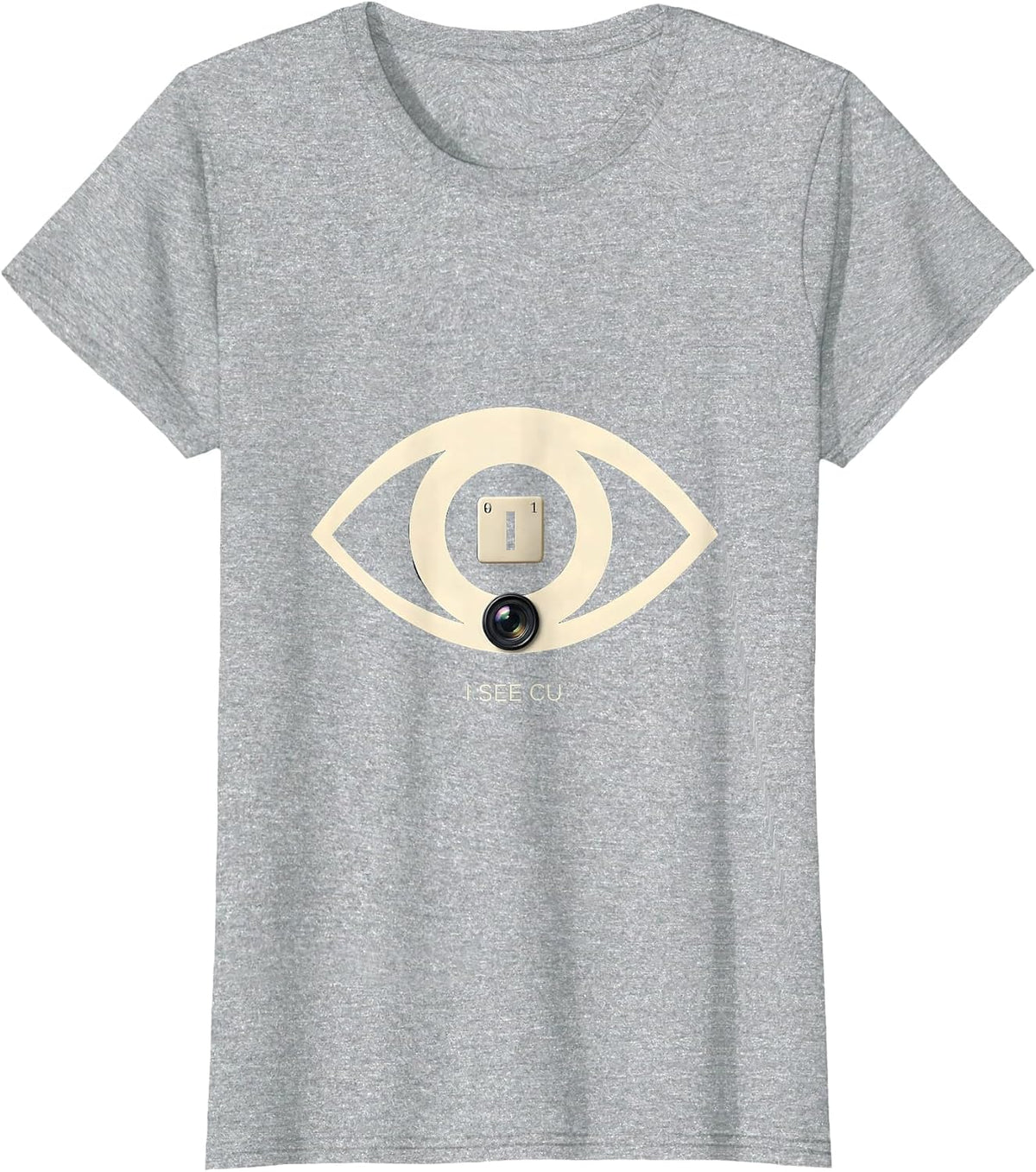 Women's I See Cu Funny Chemistry Periodic Table Pun Science Humor T-Shirt - Heather Grey
