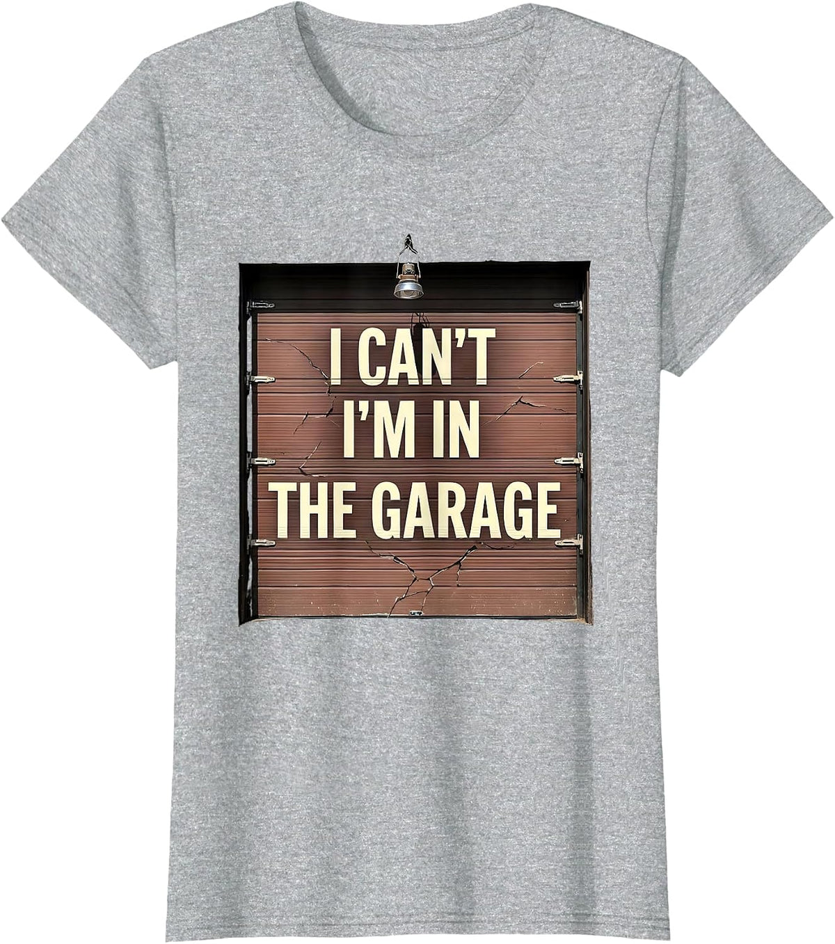 I Can't, I'm In The Garage Vintage Mechanic Dad Garage Humor T-Shirt - Heather Grey