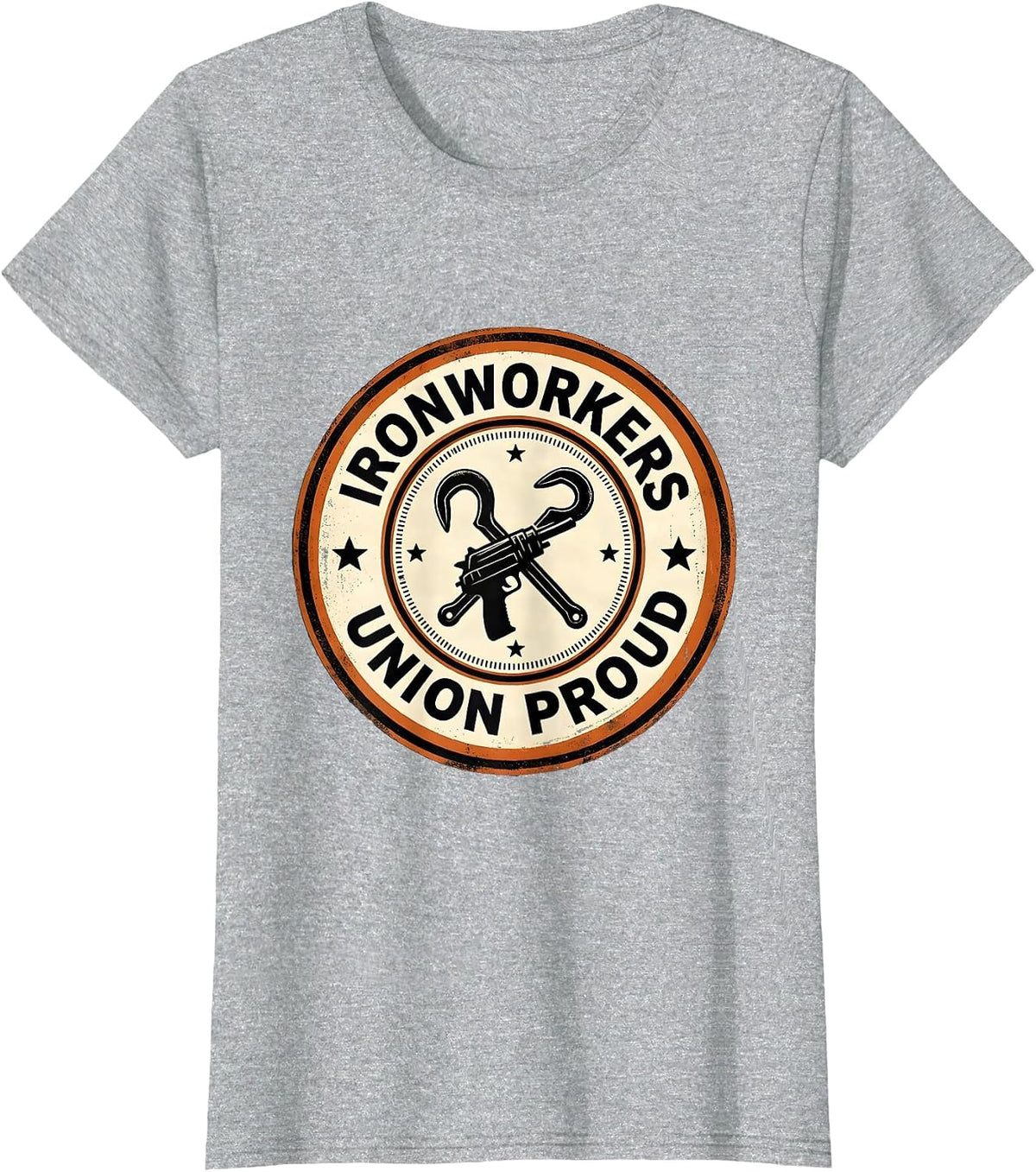 Ironworkers Union Proud Skilled Trades Labor Day T-Shirt - Heather Grey