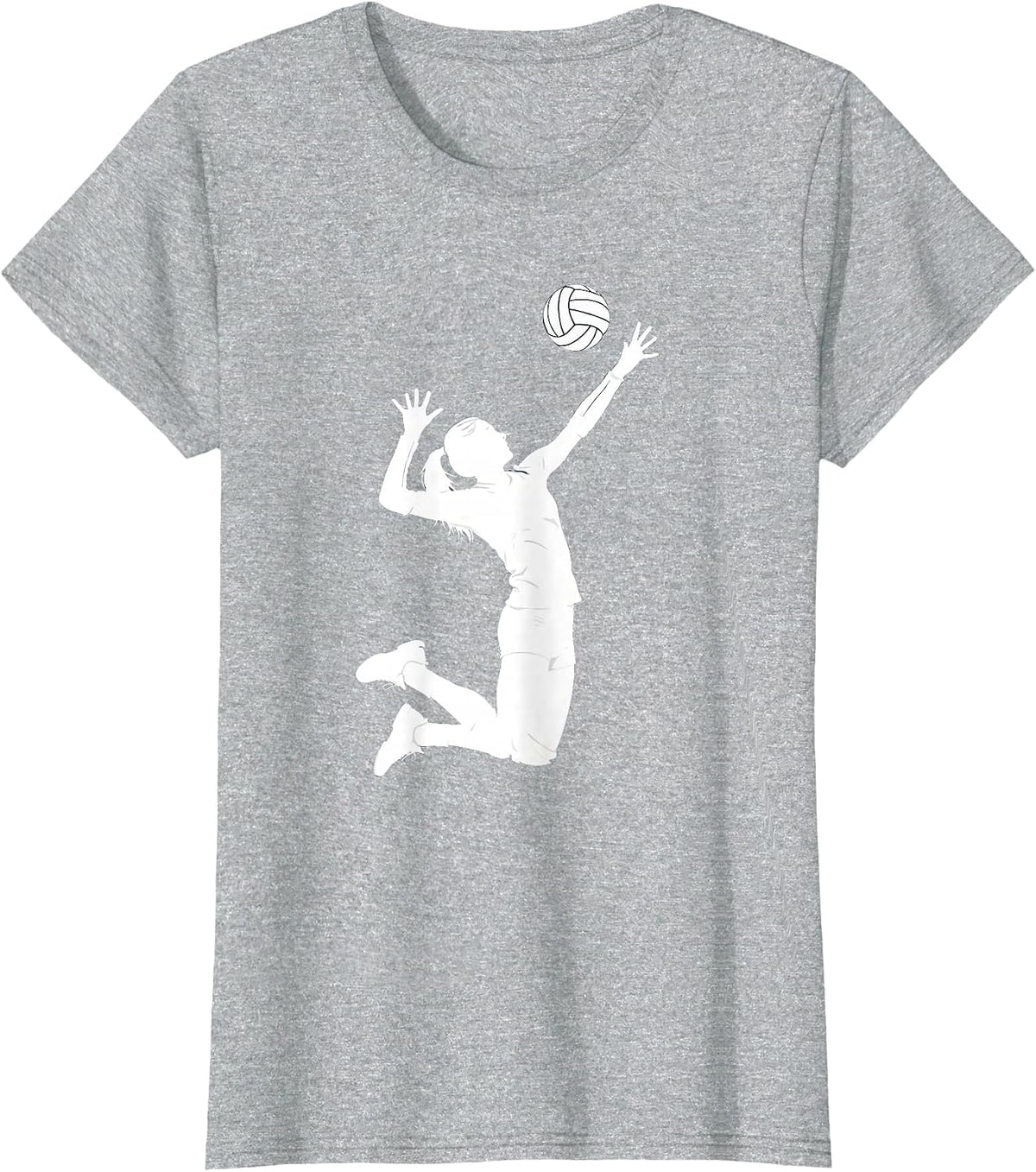 Volleyball Setter Overhead Release Graphic T-Shirt - Heather Grey