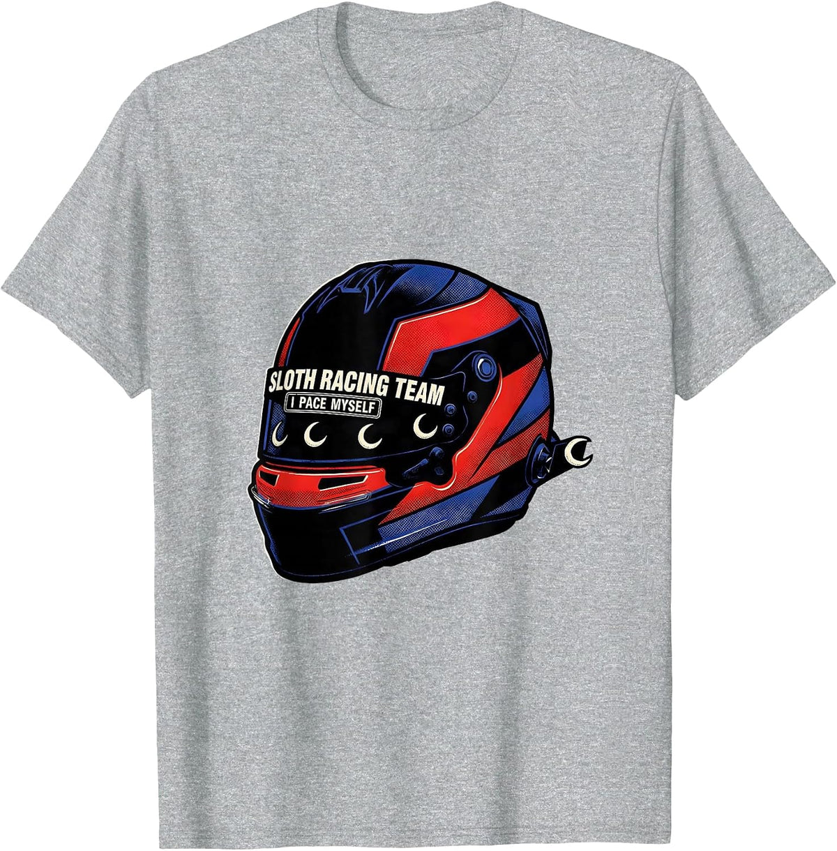 Men's Sloth Racing Team I Pace Myself Funny Sloth Lover Gift T-Shirt - Heather Grey