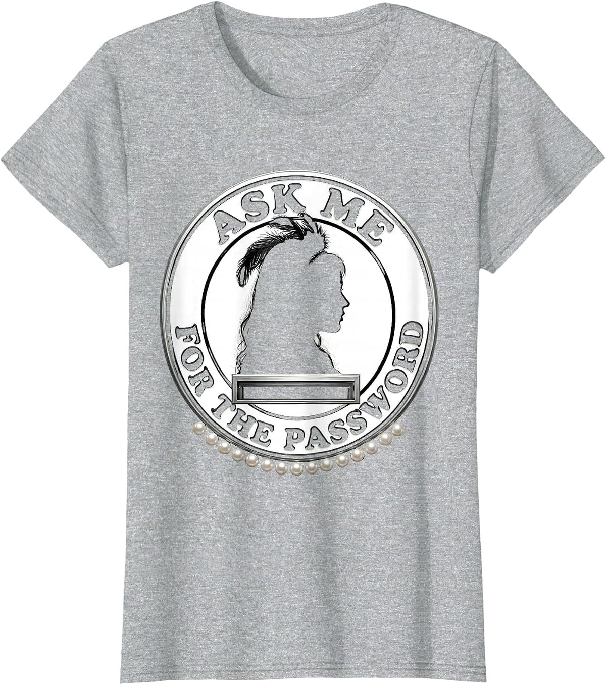 Women's Ask Me For The Password Roaring 1920s Flapper Costume Party T-Shirt - Heather Grey