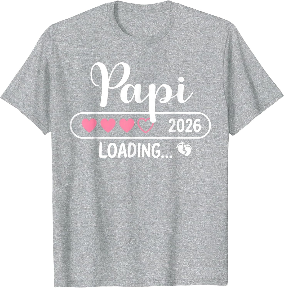 Papi 2026 Loading New Papi Est 2026 T-Shirt - Heather Grey