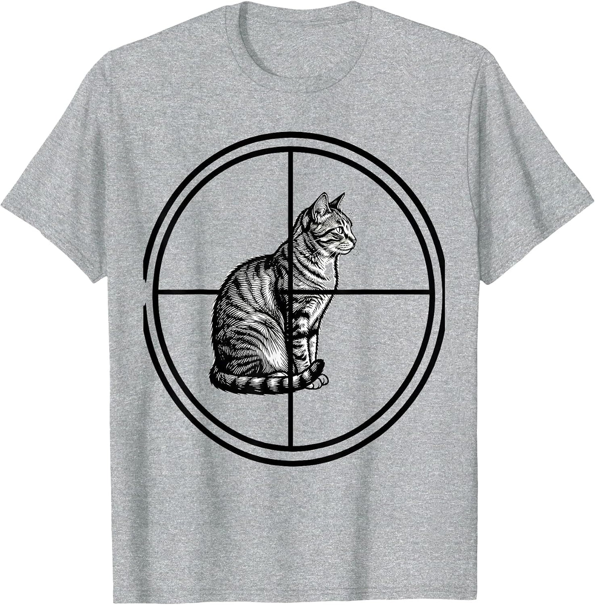 Men's Sealed Badge Schrödinger Cat Quantum Physics Humor T-Shirt - Heather Grey