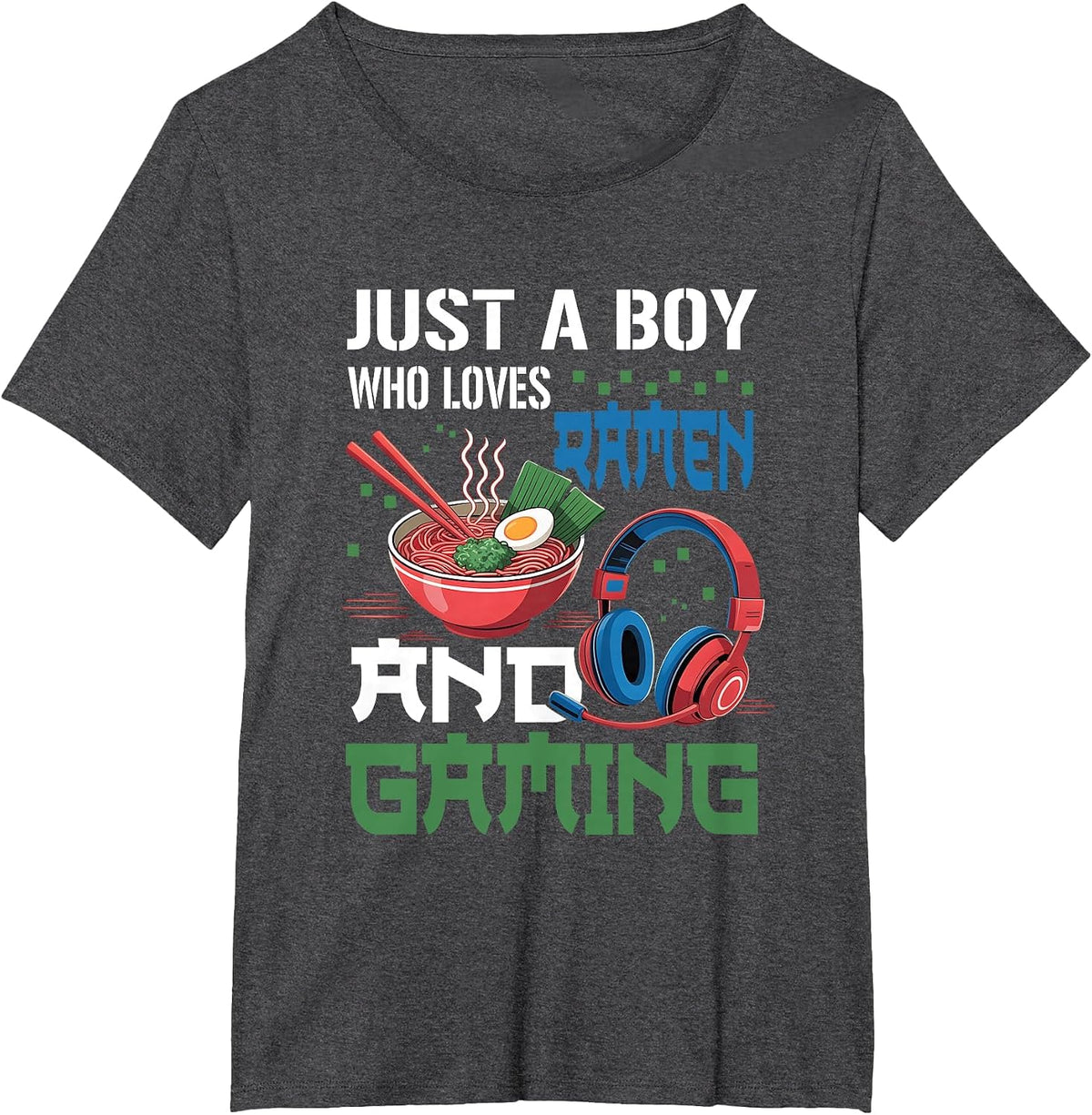 Anime Video Game T-Shirt - Dark Heather Grey