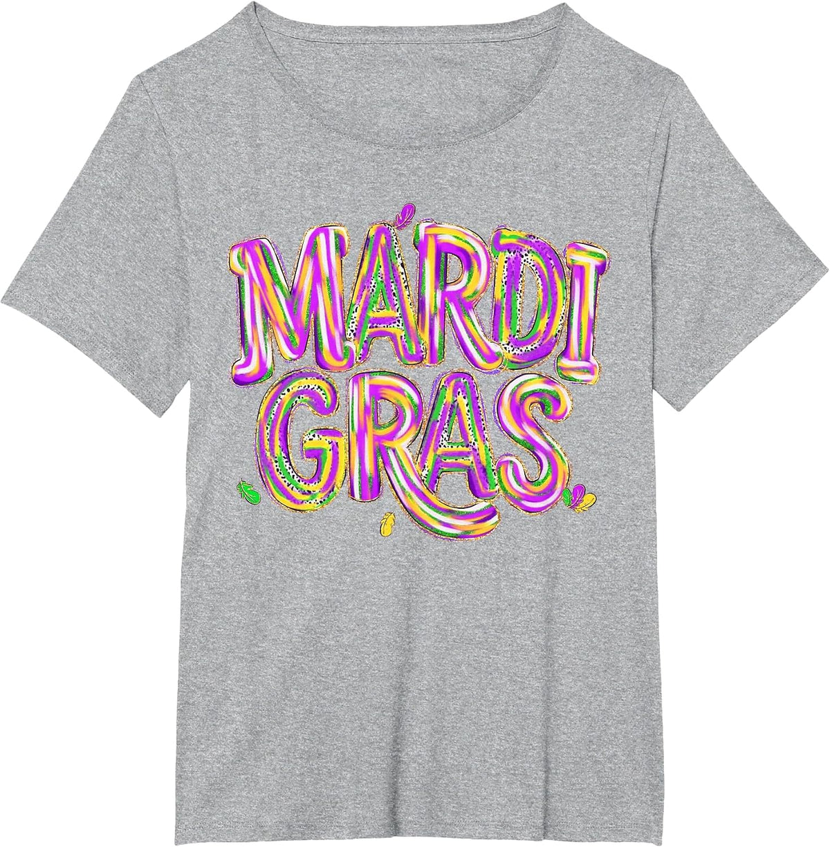 Mardi Gras T-Shirt - Heather Grey