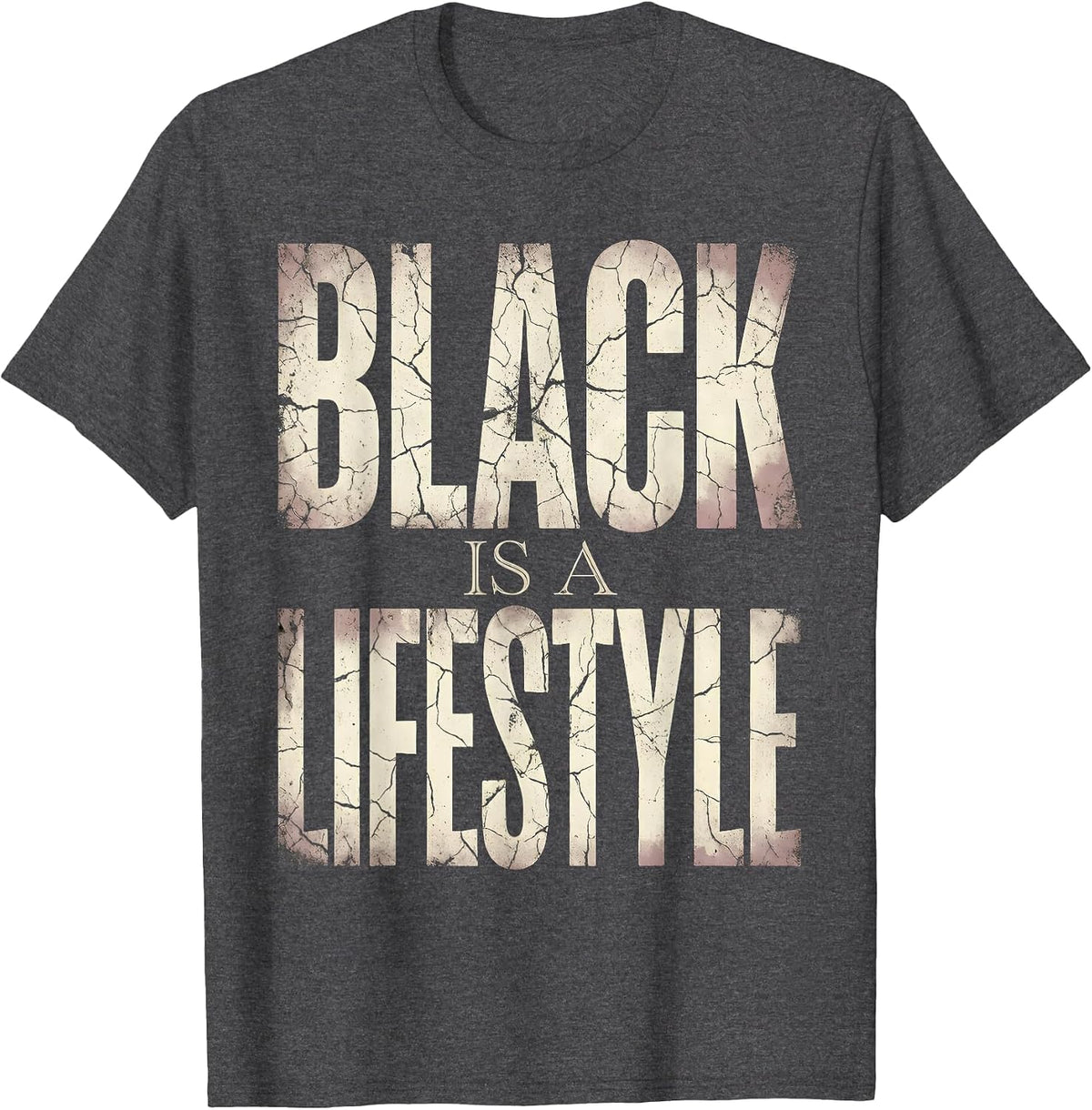Black Is A Lifestyle Goth Dark Aesthetic Design T-Shirt - Dark Heather Grey