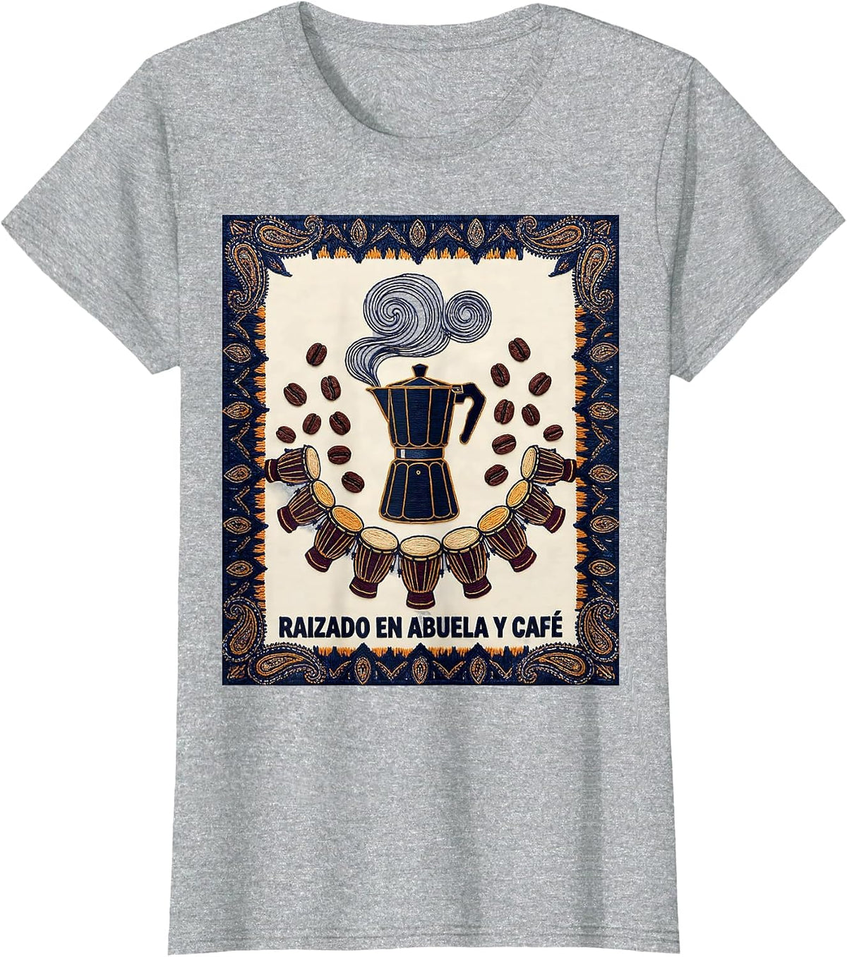 Raizado en Abuela y Café Tapestry Heritage Pride T-Shirt - Heather Grey