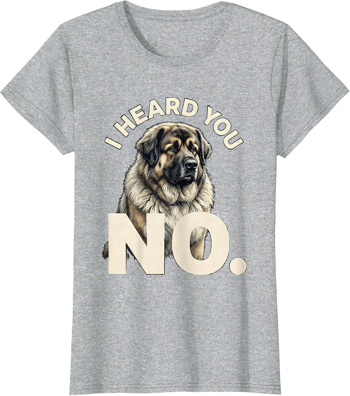 Women's I Heard You No Funny Great Pyrenees Dog Owner Humor T-Shirt - Heather Grey